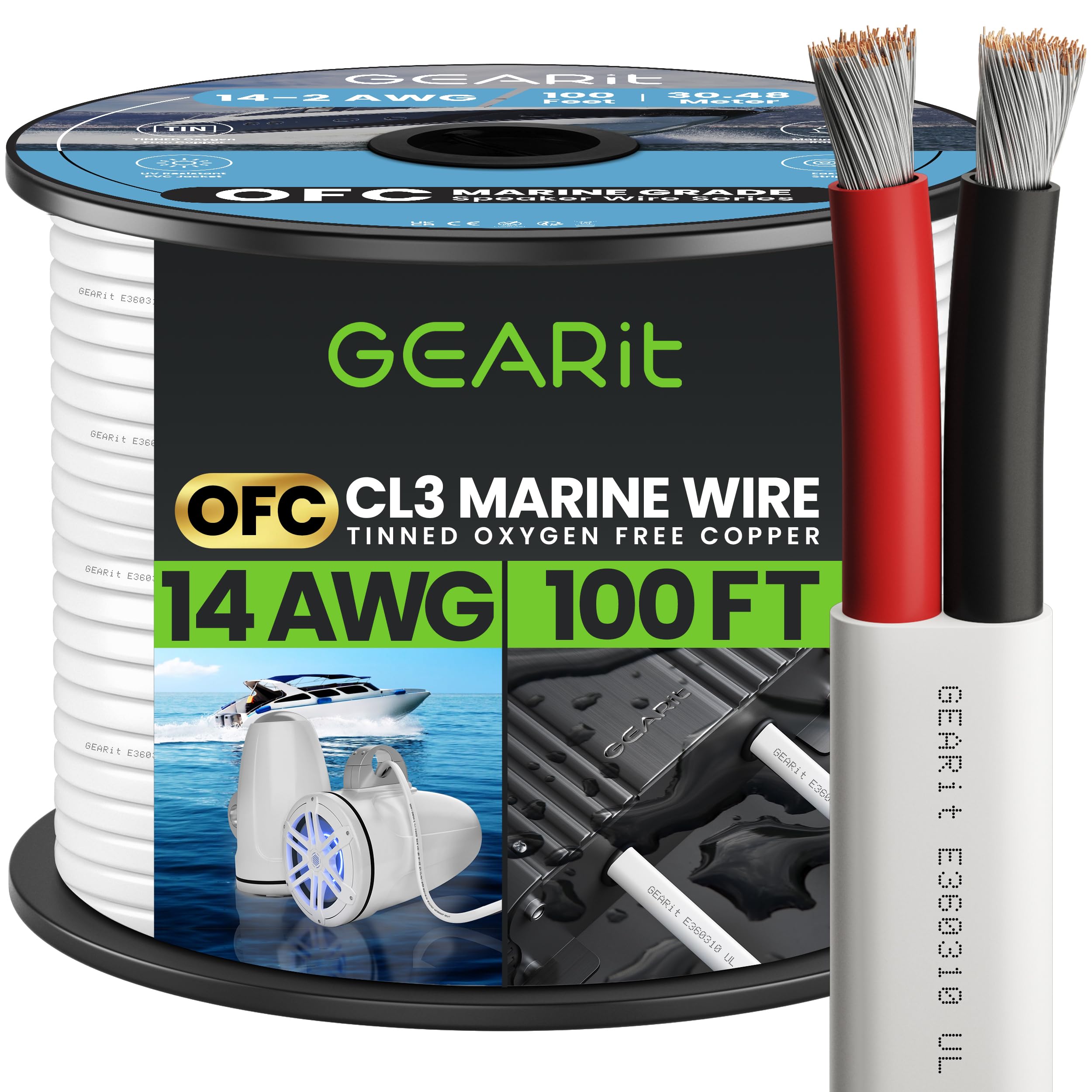 Foto 1 | Marine Wire Gearit, Calibre 14 (2 Mm²), Cobre Estañado, 30 M - Venta Internacional.