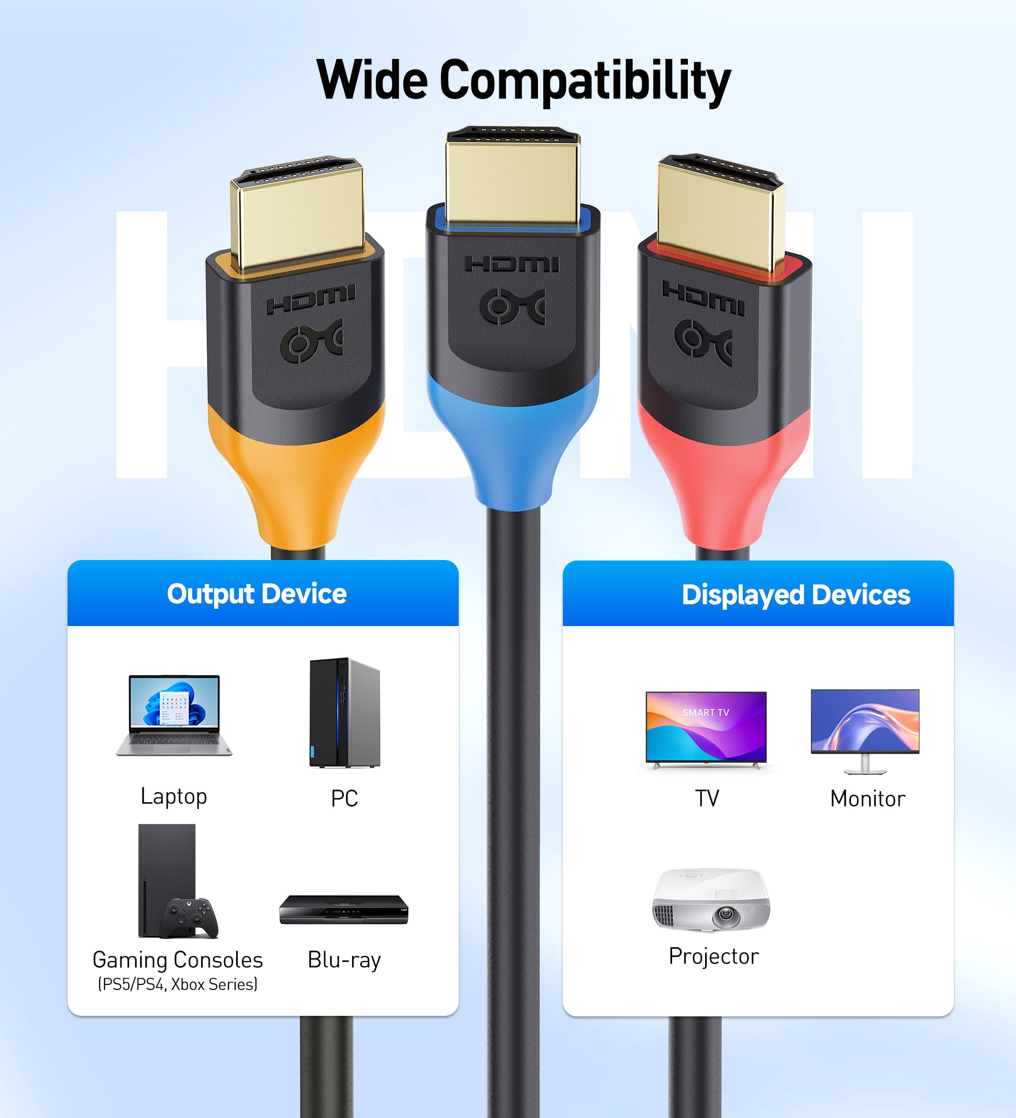 Foto 7 pulgar | Cable Hdmi Matters, 8k, 48 Gbps, 0,3 M, Paquete De 3 Unidades Para Ps5 Xbox - Venta Internacional.