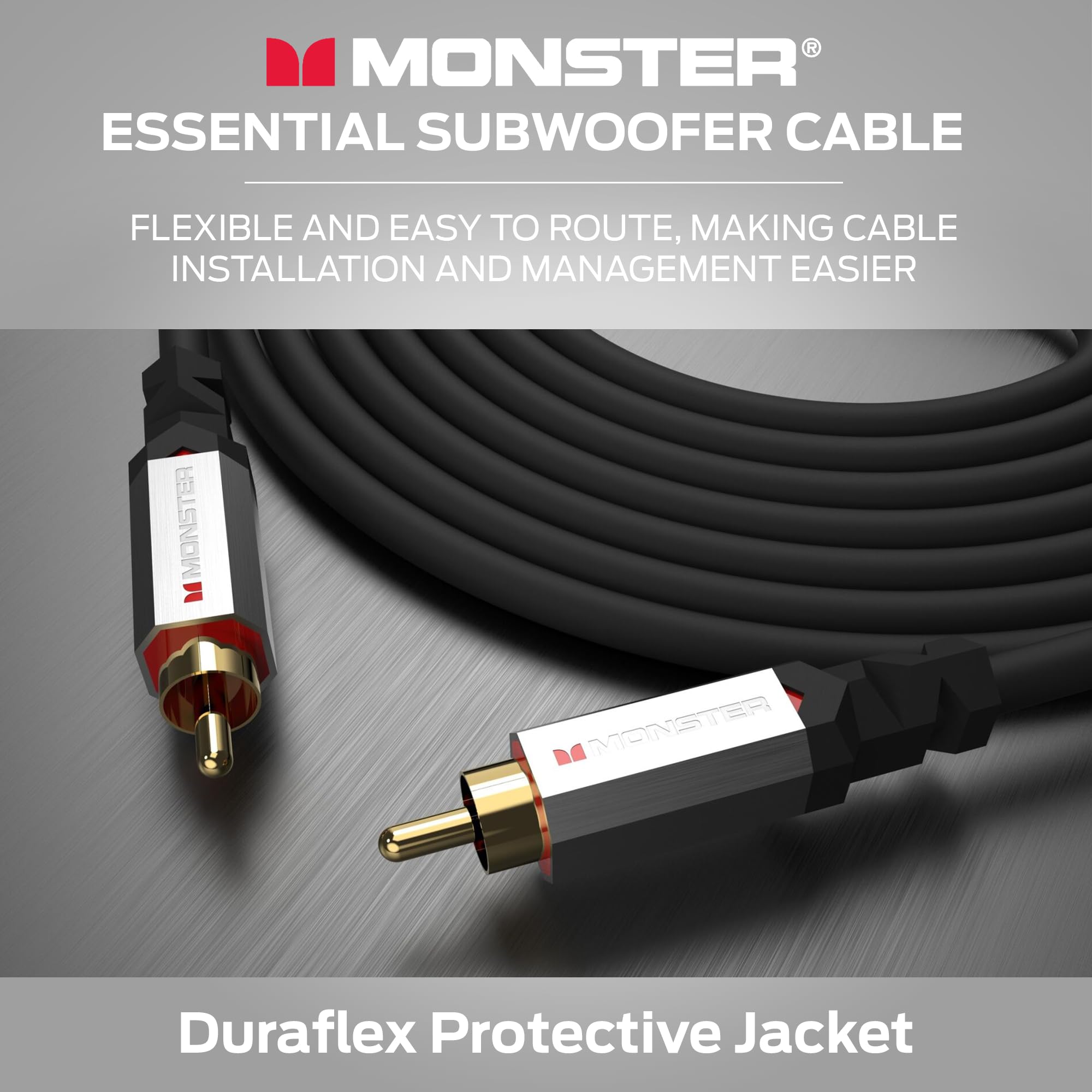Foto 7 pulgar | Cable De Subwoofer Monster Essentials Premium Rca De 4 M Para Cine En Casa - Venta Internacional.