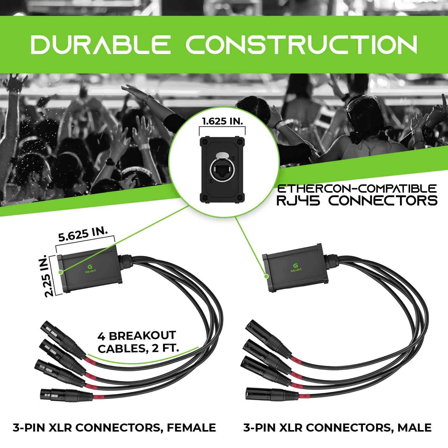 Foto 8 pulgar | Cable Snake Gearit De 4 Canales Xlr/dmx/aes-ebu A Ethercon Rj45 - Venta Internacional.