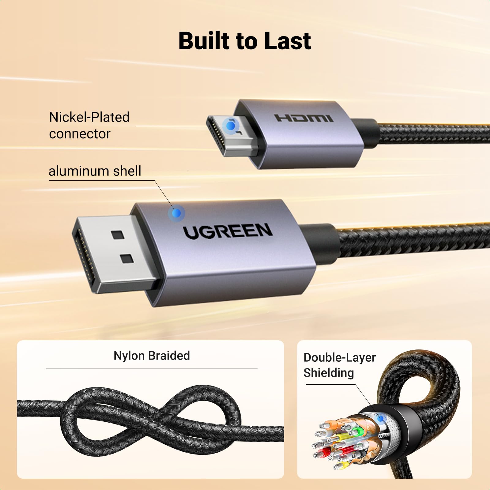 Foto 7 pulgar | Cable Displayport A Hdmi Ugreen 4k 1080p @120hz 1 M - Venta Internacional.
