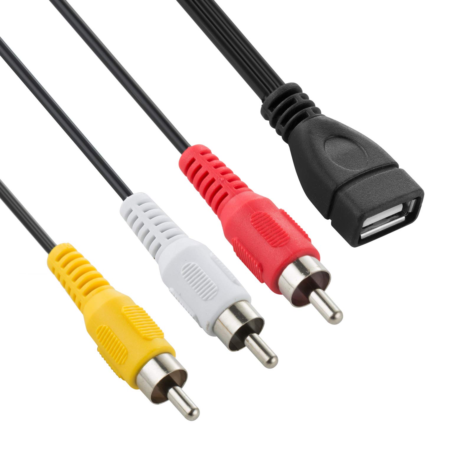 Foto 2 | Cable Adaptador Usb A Rca Herfair Usb 2.0 A Hembra A 3rca Macho - Venta Internacional.