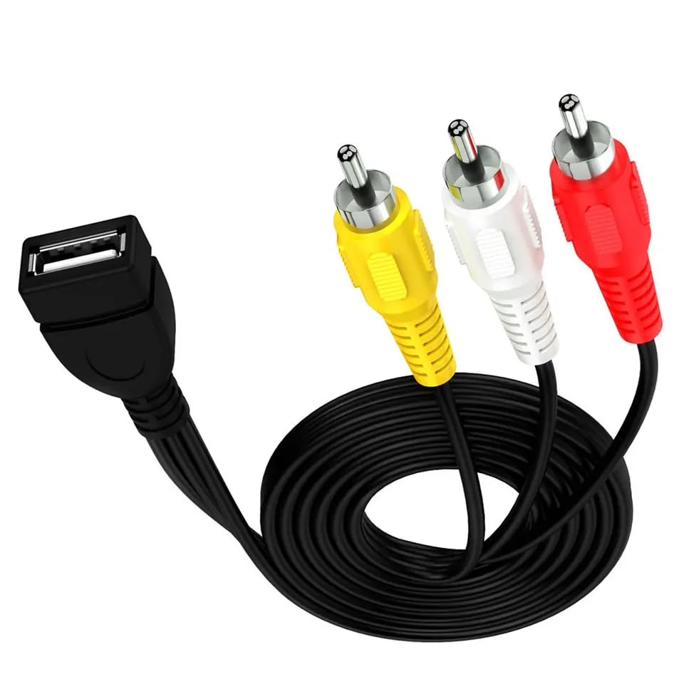 Foto 4 | Cable Adaptador Usb A Rca Herfair Usb 2.0 A Hembra A 3rca Macho - Venta Internacional.
