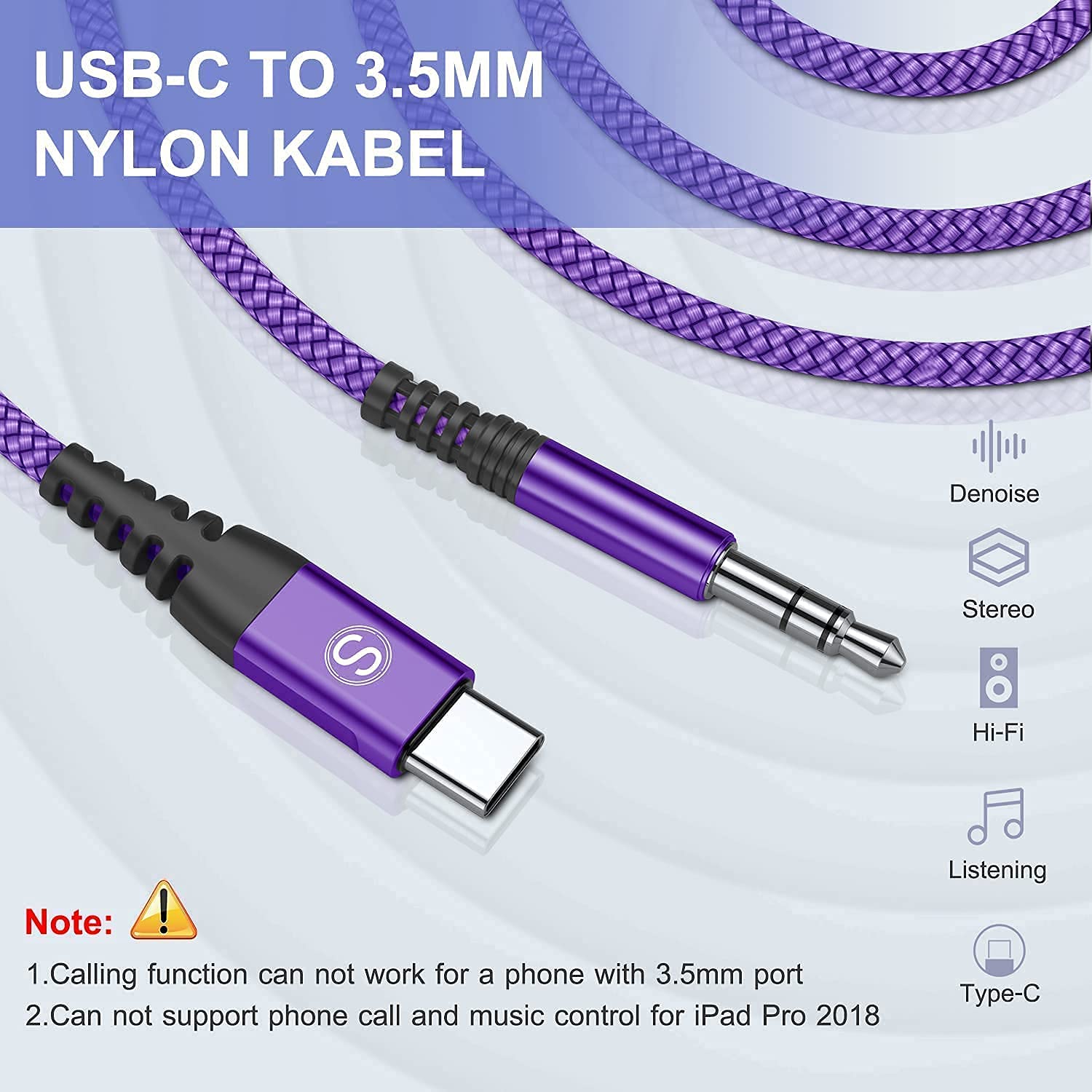 Foto 4 pulgar | Cable Auxiliar De Audio Usb Tipo C A 3 5 Mm Sweguard De 1 8 M De Largo - Venta Internacional.