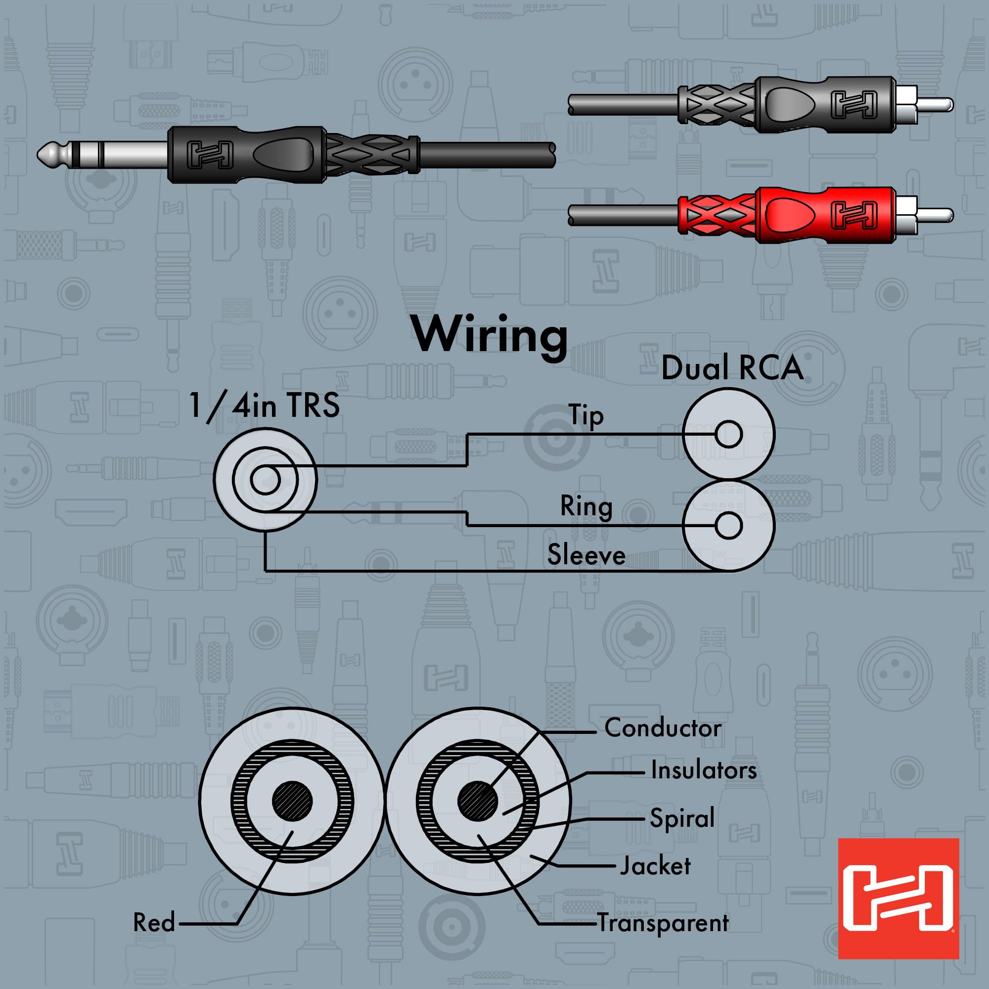Foto 5 | Cable Hosa Trs-202 De 1/4 Pulgadas Trs A Doble Rca  Inserto De 2 M - Venta Internacional.