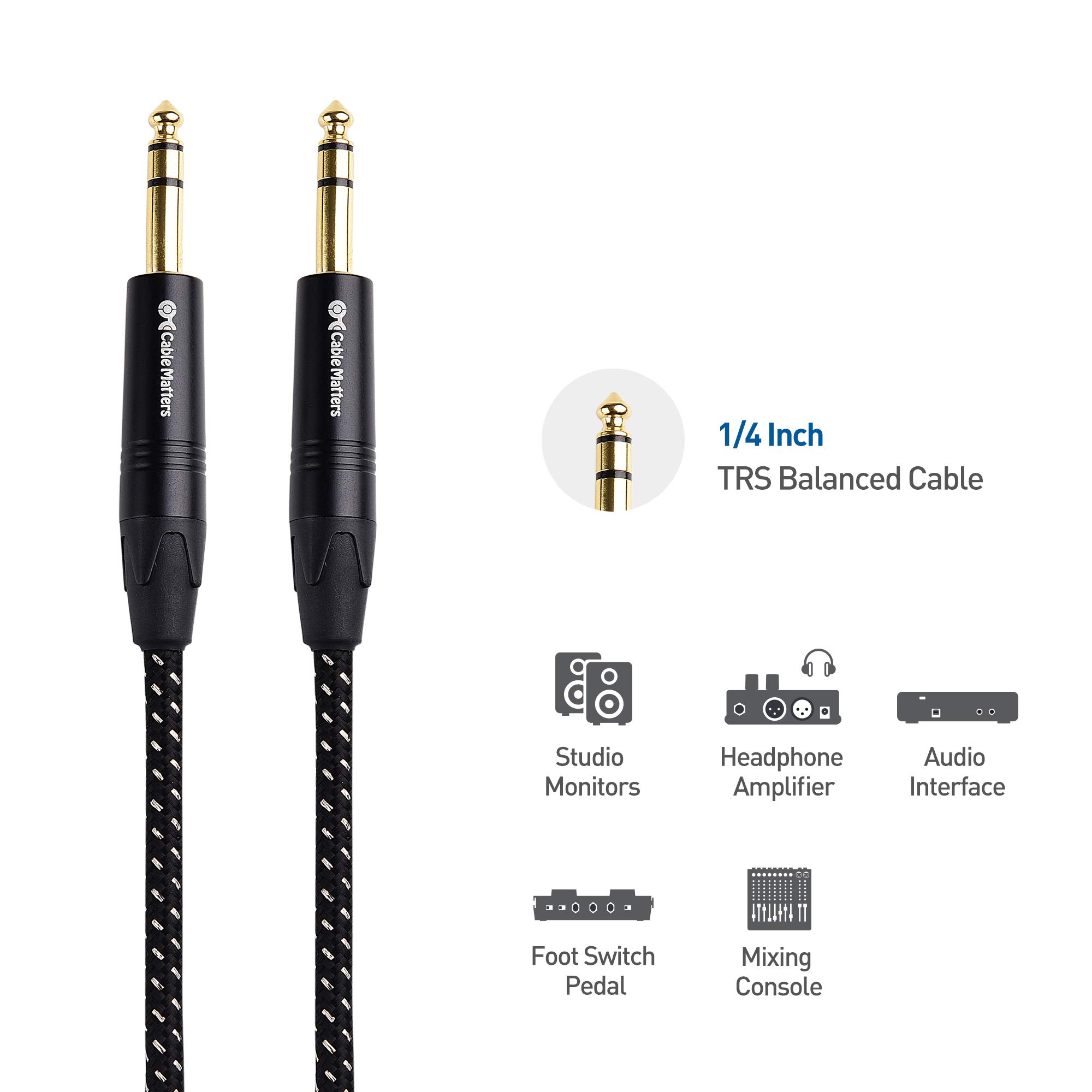 Foto 2 | Cable De Audio Matters Premium  Trenzado 1/4 Trs  4 5 M - Venta Internacional.