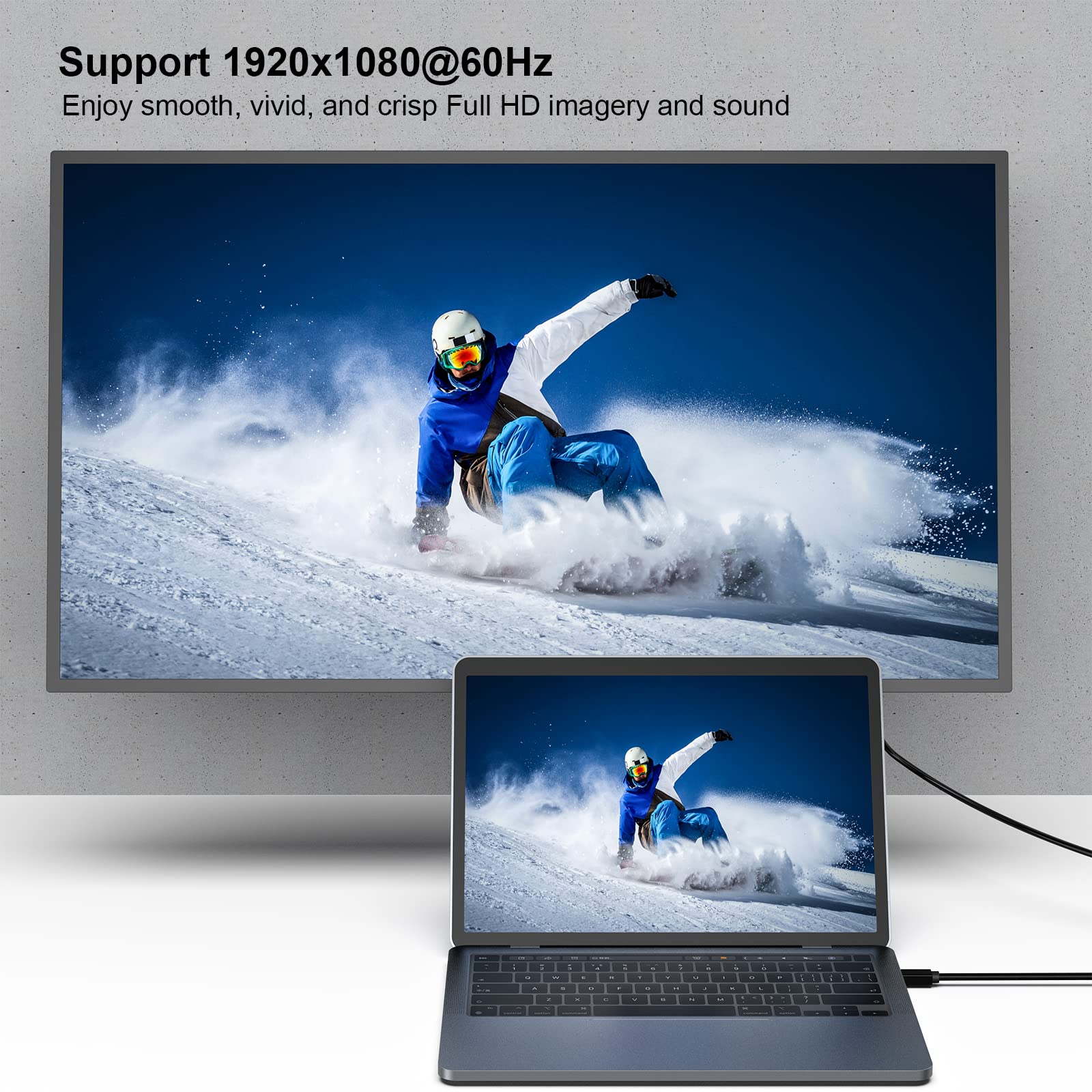 Foto 5 | Cable Mini Displayport A Hdmi Benfei  Paquete De 2 Metros - Venta Internacional.
