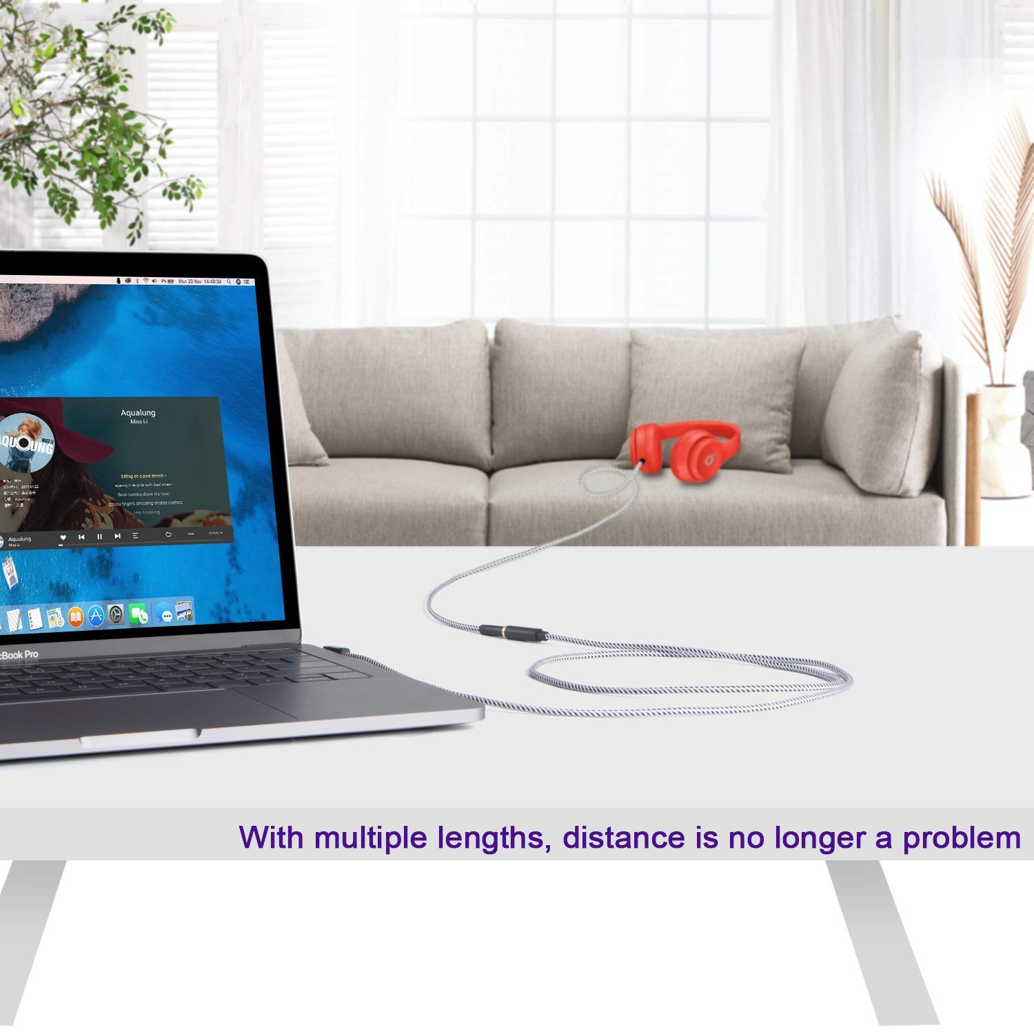 Foto 7 | Cable De Extensión Para Auriculares Cablecreation Trrs De 10 Pies/3 M Y 3 5 Mm - Venta Internacional.