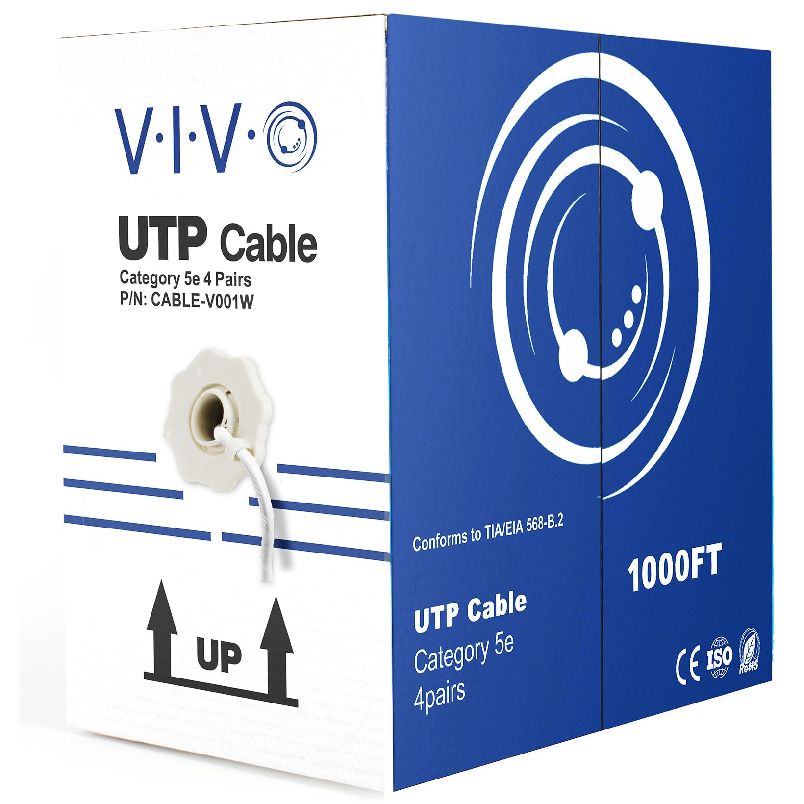 Foto 2 pulgar | Cable Ethernet Vivo Cca Cat5e 24 Awg 305 M Utp Blanco - Venta Internacional.