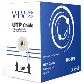 Foto 1 | Cable Ethernet Vivo Cca Cat5e 24 Awg 305 M Utp Blanco - Venta Internacional.