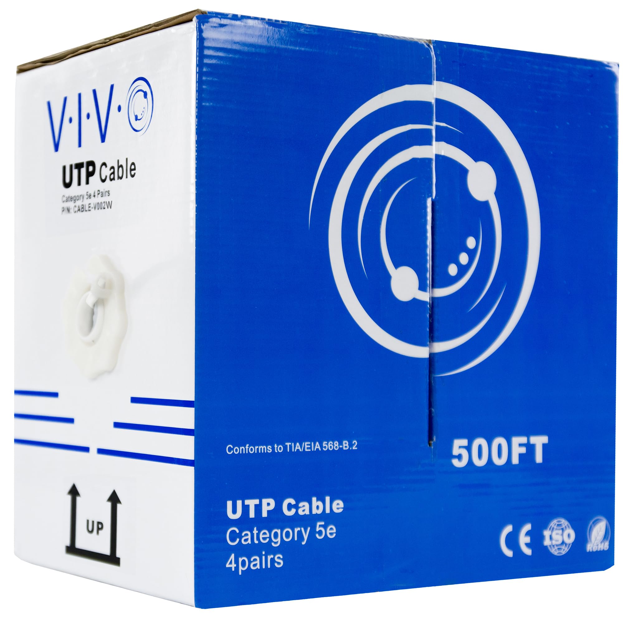Foto 2 pulgar | Cable Ethernet Vivo Cable-v002w Cat5e, 500 Pies, Blanco - Venta Internacional.