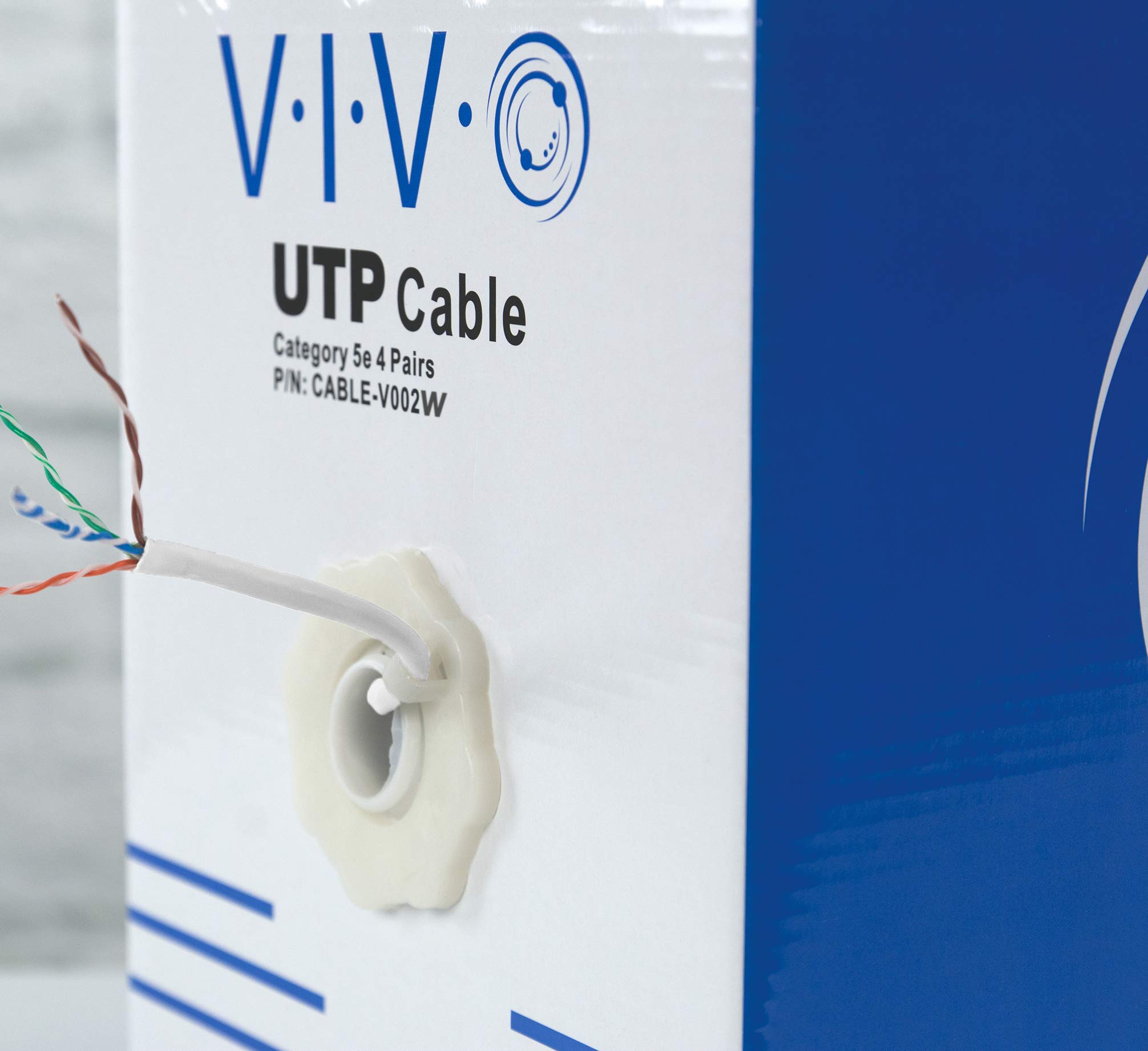 Foto 8 pulgar | Cable Ethernet Vivo Cable-v002w Cat5e, 500 Pies, Blanco - Venta Internacional.