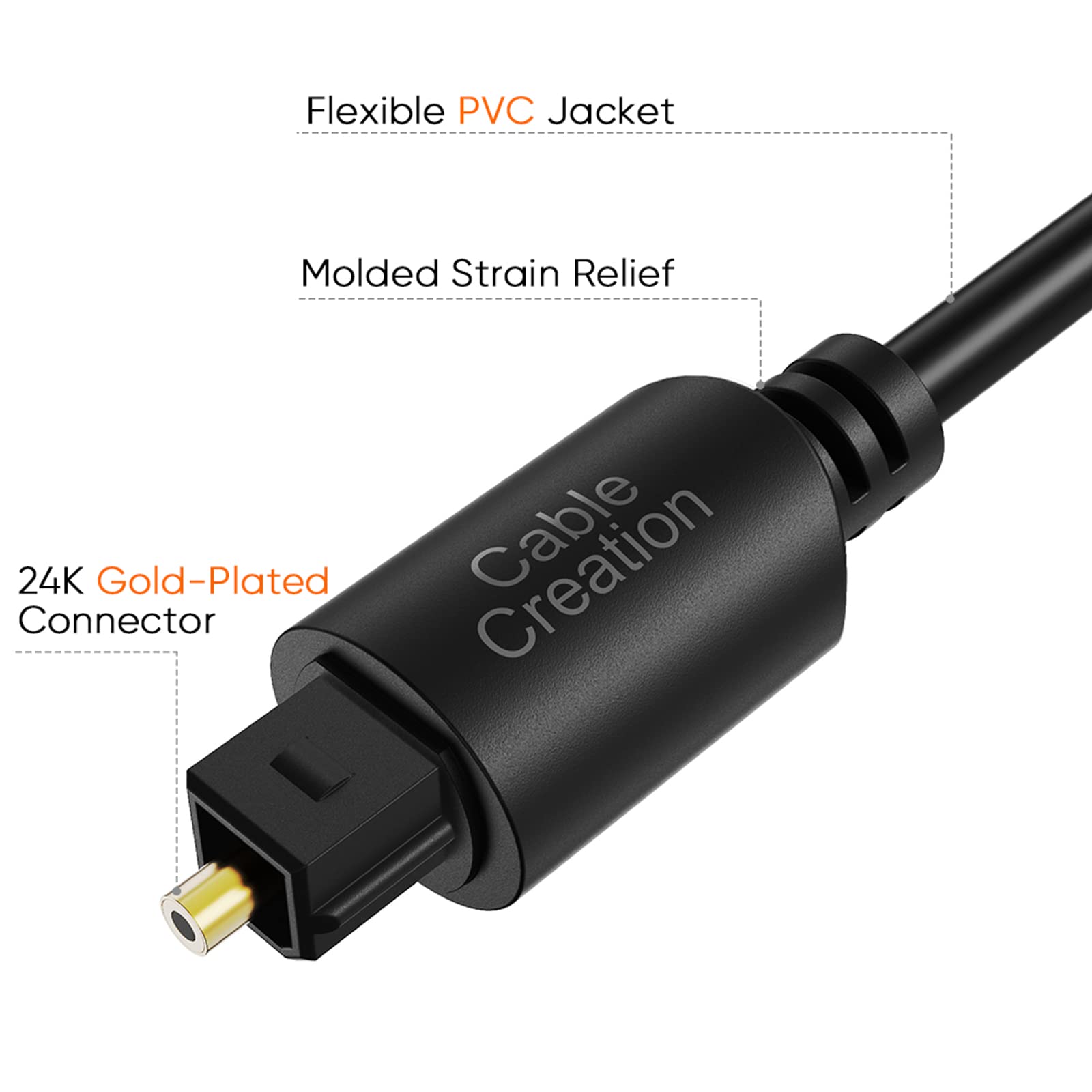 Foto 3 pulgar | Cable De Audio Óptico Cablecreation De 0,9 M De Fibra Óptica S/pdif - Venta Internacional.