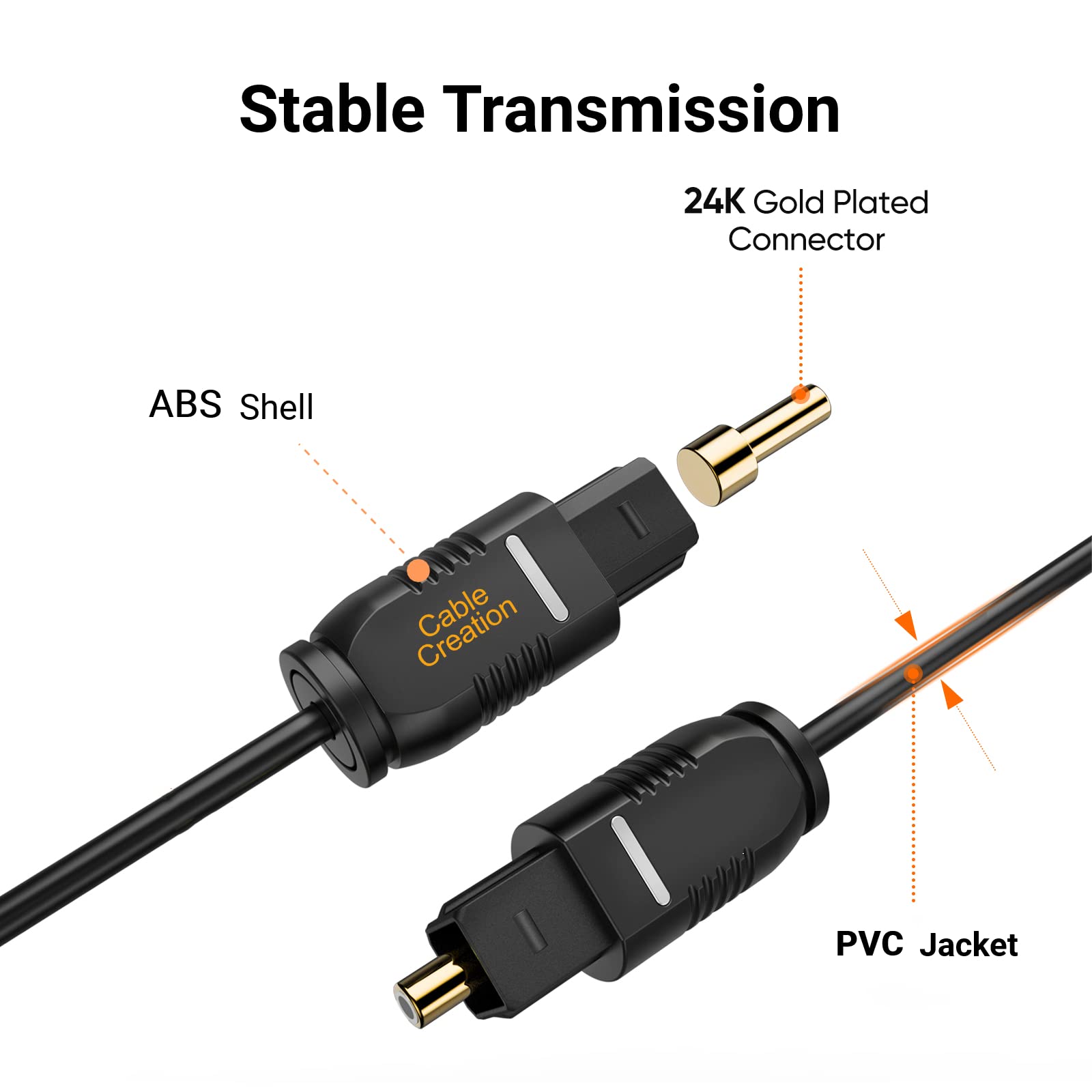 Foto 3 pulgar | Cable De Audio Digital Óptico Cablecreation De 3 M Para Cine En Casa - Venta Internacional.