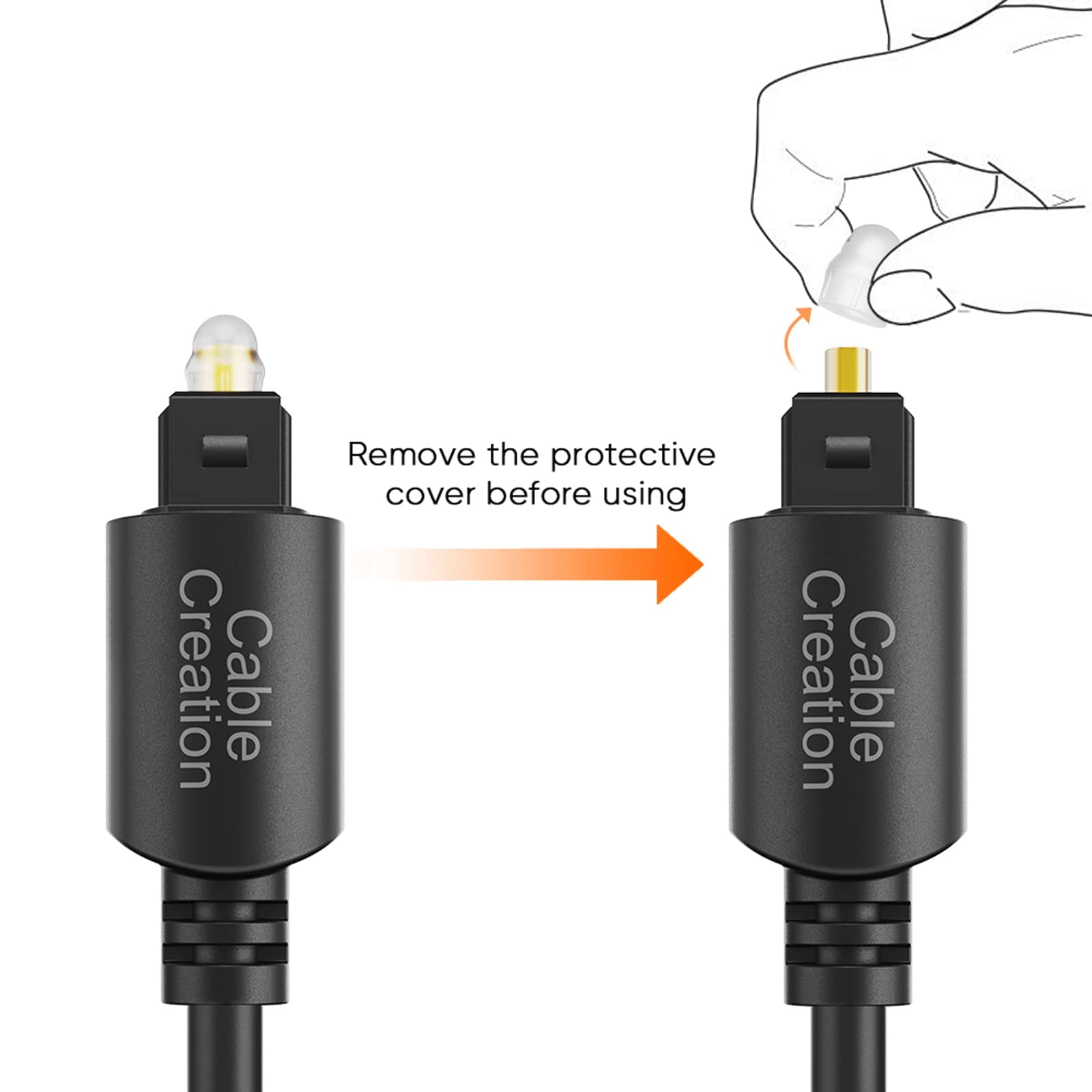 Foto 4 pulgar | Cable De Audio Óptico Cablecreation De 12 Pies, Paquete De 2, Toslink Macho-macho - Venta Internacional.