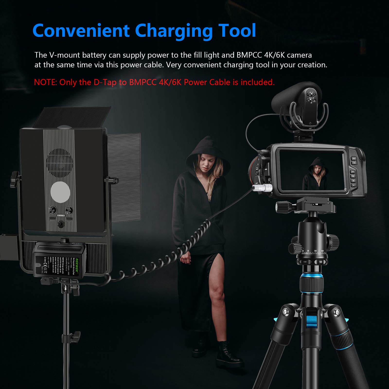 Foto 3 pulgar | Cable De Alimentación Neewer D-tap A Bmpc 4k/6k Para Batería De Montaje En V - Venta Internacional.