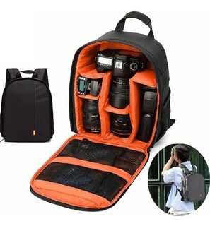 Foto 3 | Bolso para Cámara Profesional Impermeable Malubero color Anaranjado con Negro