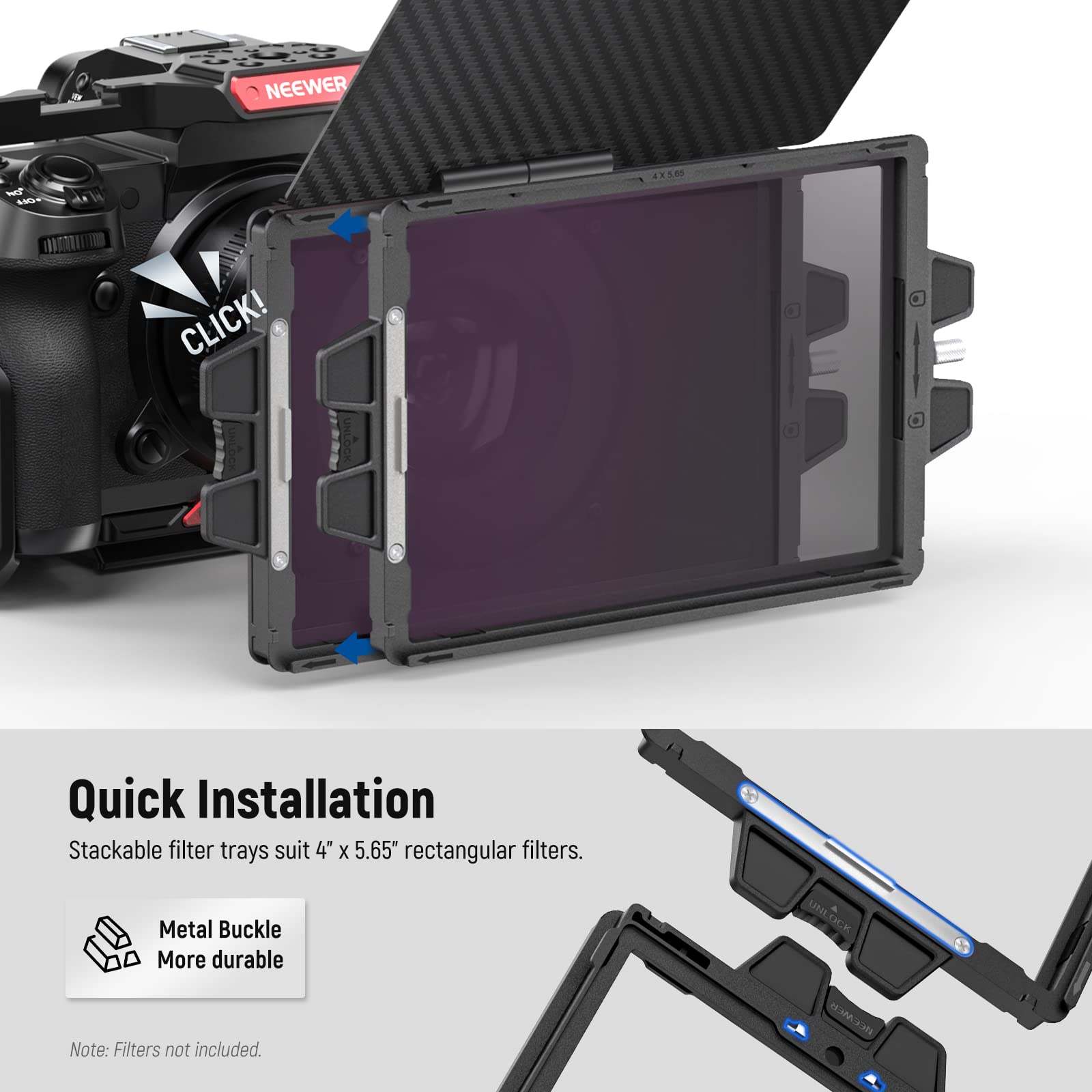 Foto 3 pulgar | Matte Box Neewer Pg002 Con 2 Bandejas De Filtro Para Mirrorless - Venta Internacional.