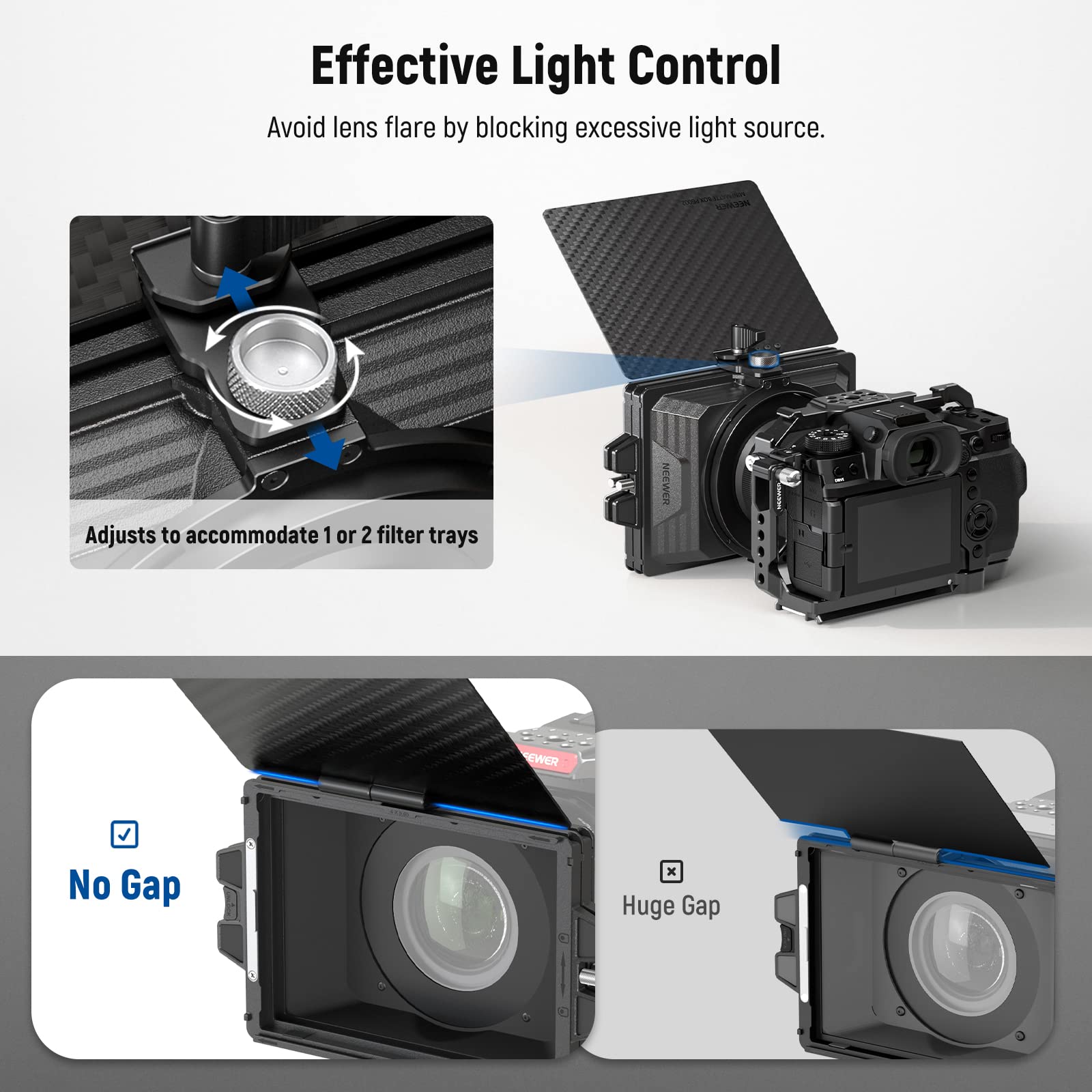 Foto 4 pulgar | Matte Box Neewer Pg002 Con 2 Bandejas De Filtro Para Mirrorless - Venta Internacional.