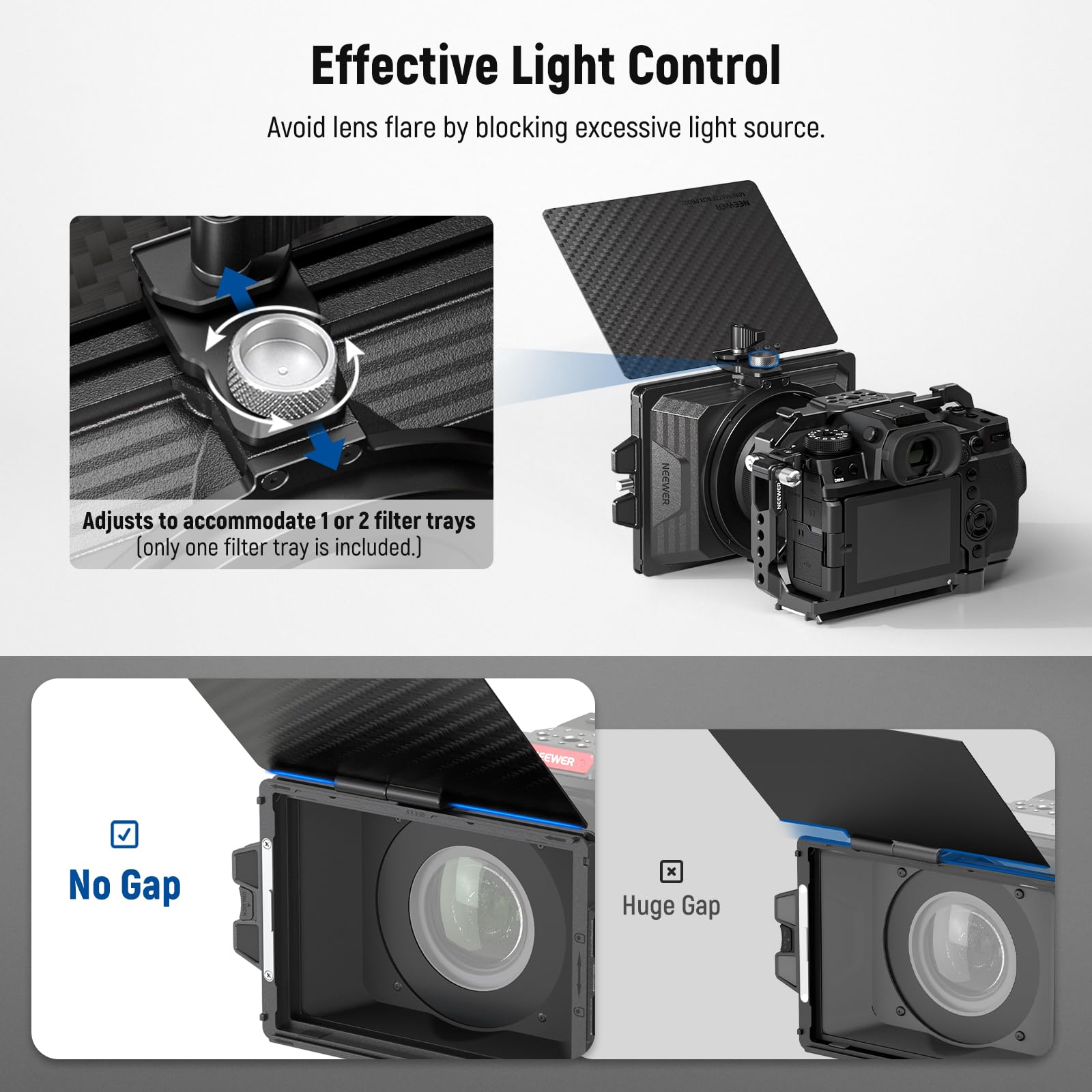 Foto 4 pulgar | Matte Box Neewer Mini Con Bandeja De Filtro De 4 X 5,65 Pulgadas Para Cámara Sin Espejo - Venta Internacional.