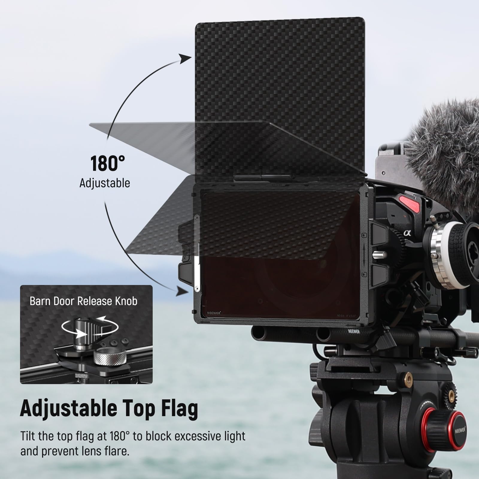 Foto 4 | Matte Box Neewer Mini Con Bandeja De Filtro De 4 X 5,65 Pulgadas Para Cámara Sin Espejo - Venta Internacional.