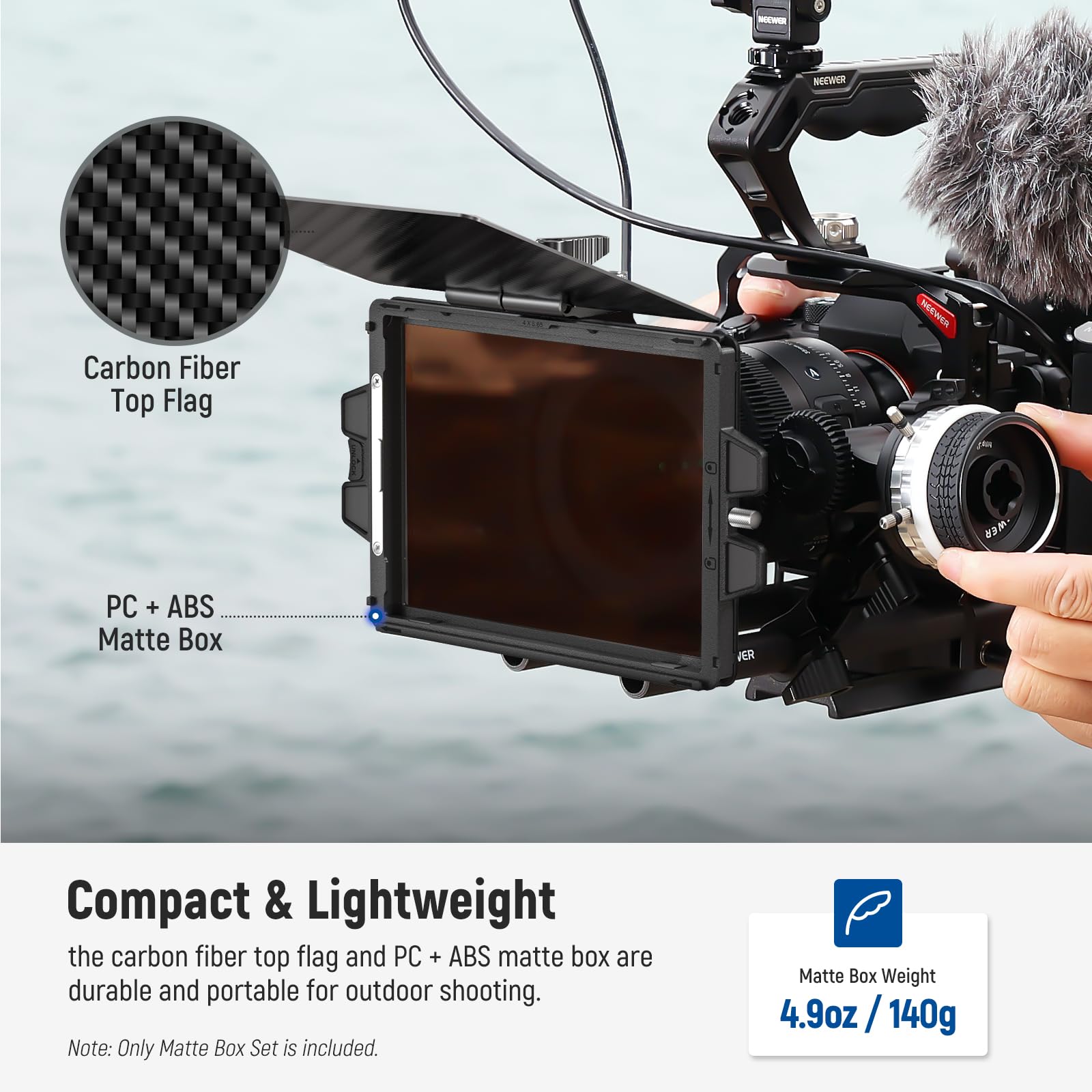 Foto 7 | Matte Box Neewer Mini Con Bandeja De Filtro De 4 X 5,65 Pulgadas Para Cámara Sin Espejo - Venta Internacional.