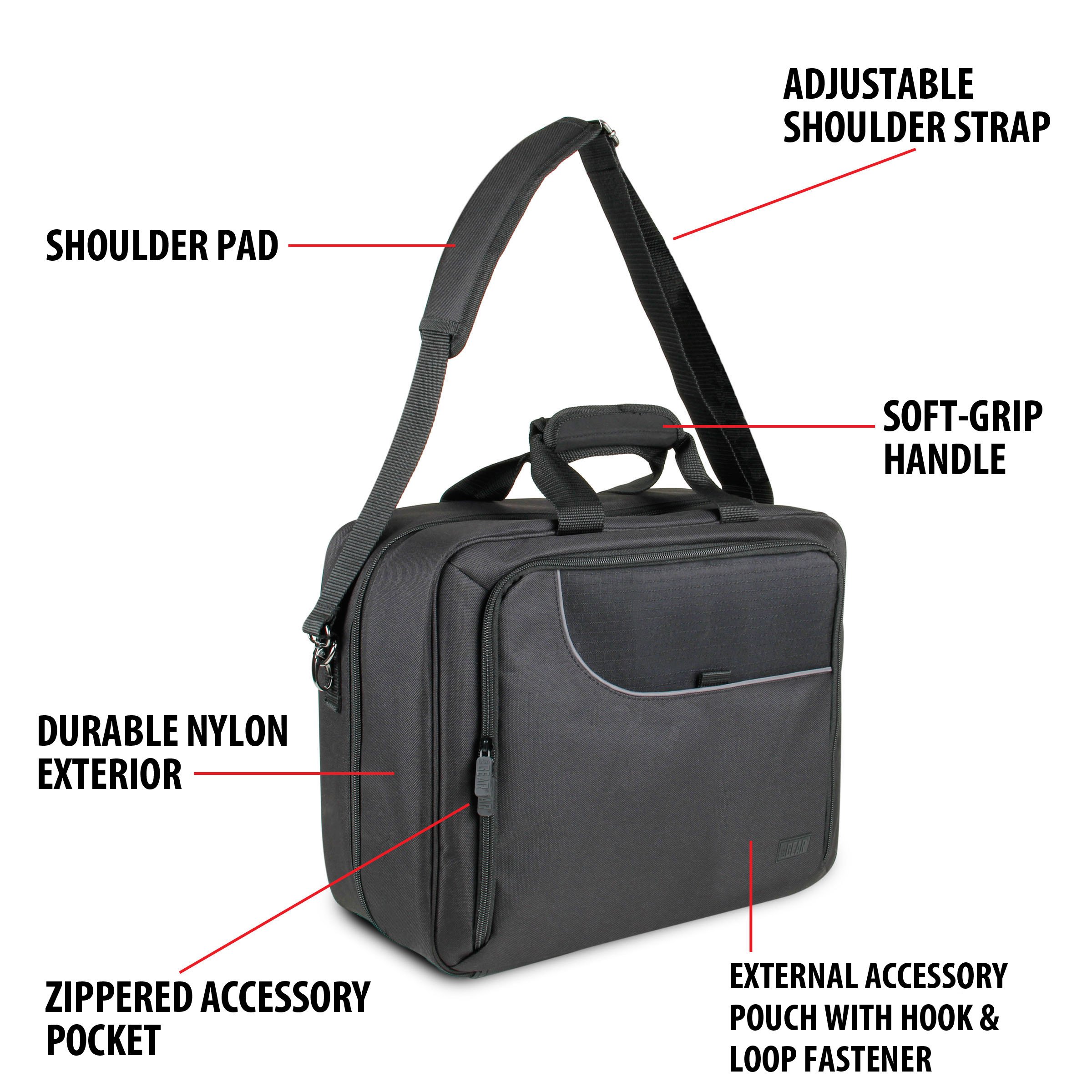 Foto 4 | Funda De Transporte Para Proyector Usa Gear, Resistente A Los Arañazos, Negra - Venta Internacional.