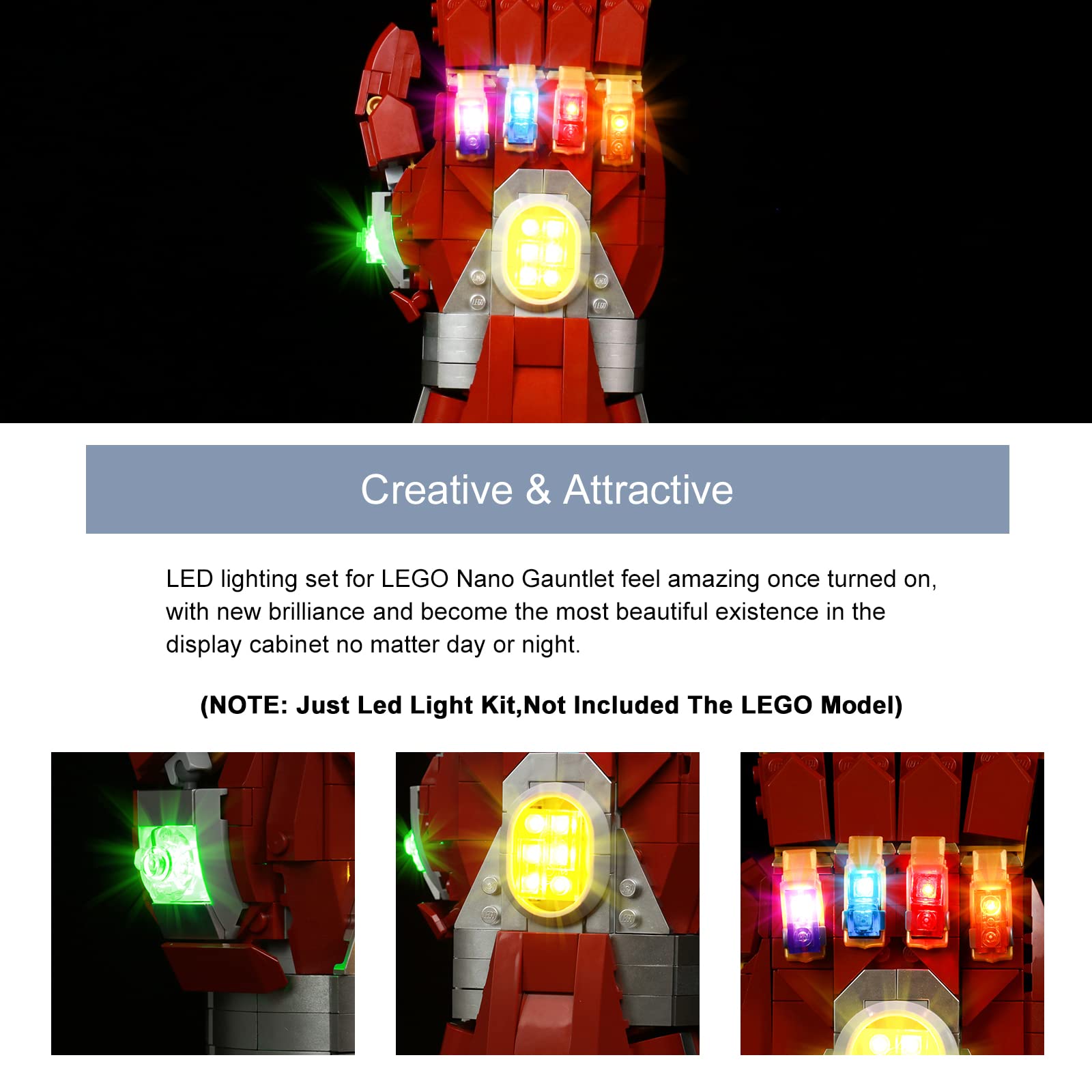 Foto 2 | Kit De Luces Led Para Lego Nano Gauntlet 76223 De Brickbling - Venta Internacional.