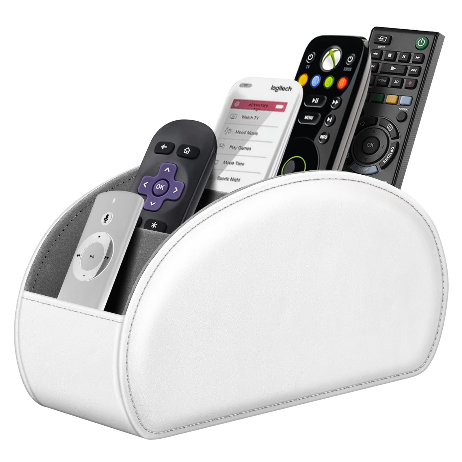 Soporte Para Mando A Distancia Fintie De Piel Vegana Con 5 Compartimentos - Venta Internacional.