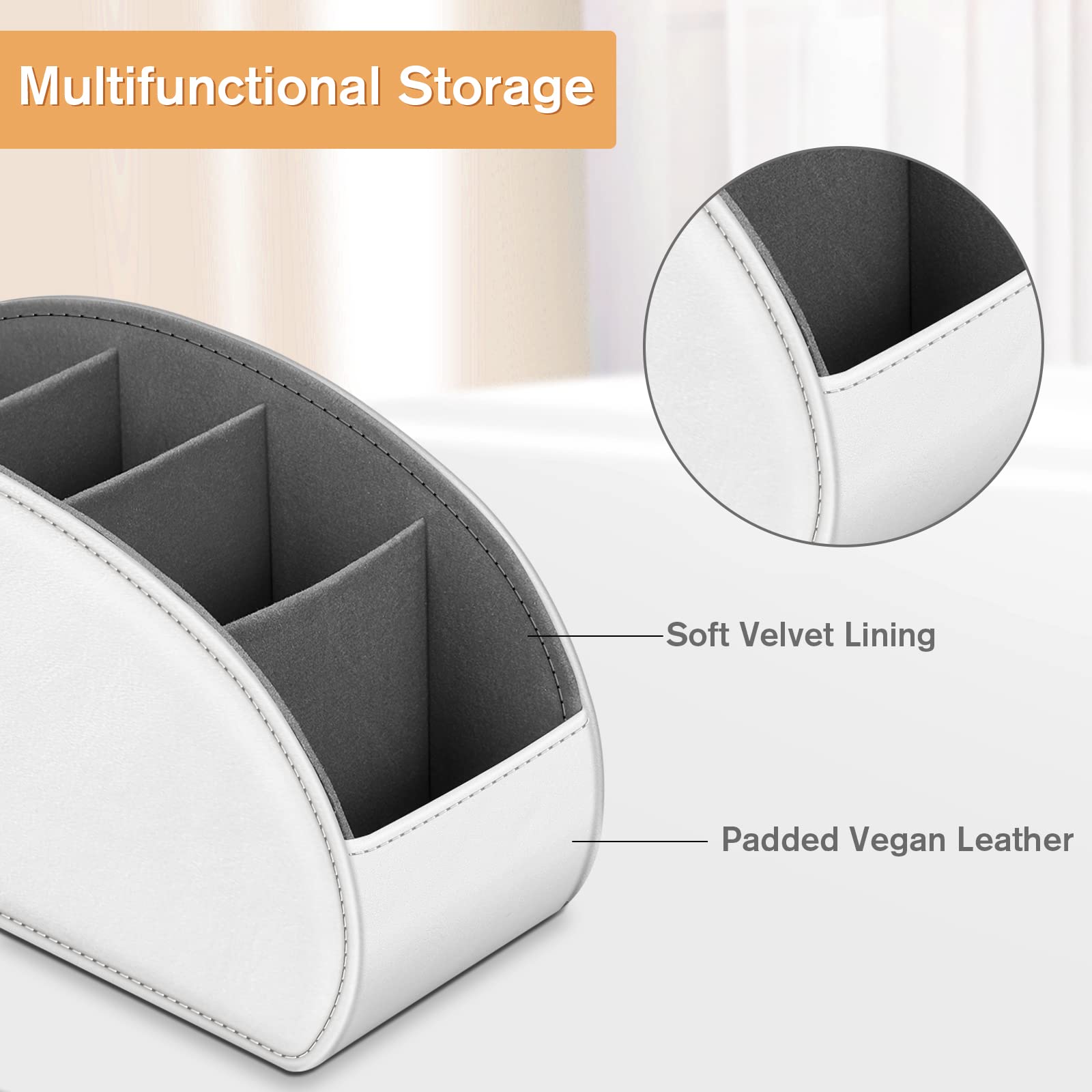 Foto 5 pulgar | Soporte Para Mando A Distancia Fintie De Piel Vegana Con 5 Compartimentos - Venta Internacional.