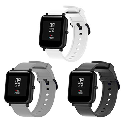 Foto 1 | Venta Internacional - Reemplazo De Bandas De Silicona De Bolesi 3 Pack Para Amazfit Bip U Pro/bip/gts/gts2/gts 3/