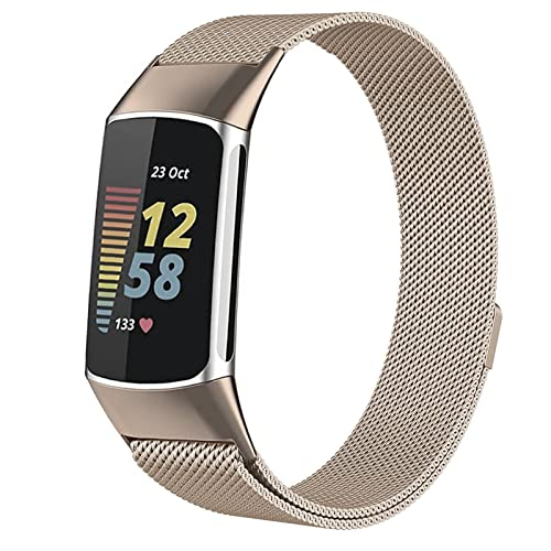 Foto 2 pulgar | Venta Internacional - Banda De Reloj De Metal Awsmore Compatible Para Fitbit Charge 5 Band No Buckle Design Banda