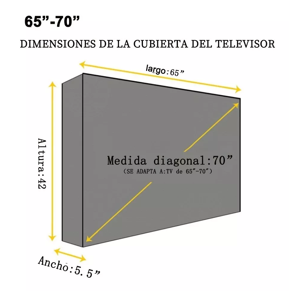 Foto 3 pulgar | Protector de Pantalla para Televisores Exteriores 65-70" Negro