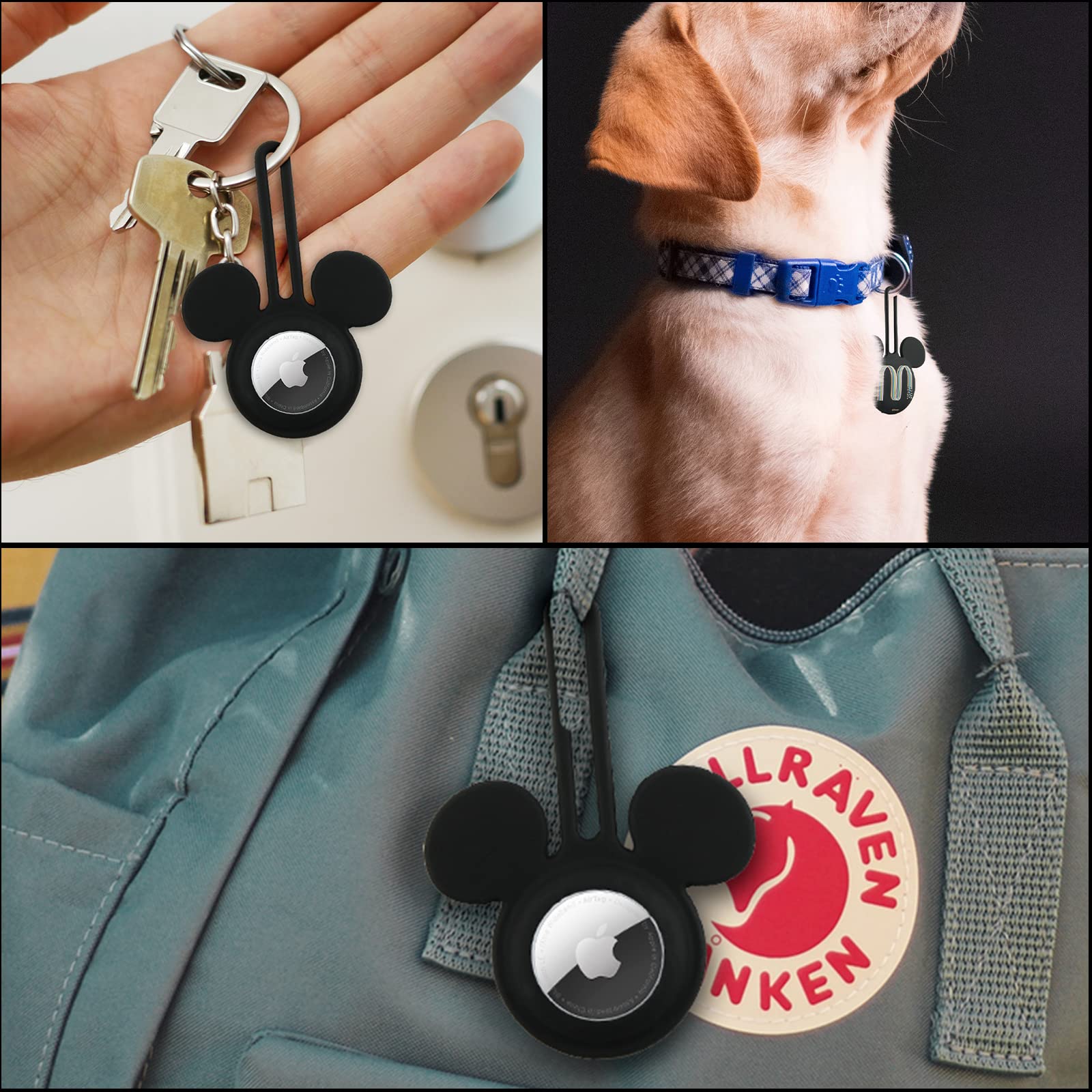 Foto 6 | Funda AirTag de Silicona con Orejas de Mickey Mouse Disney 4 Piezas - Venta Internacional