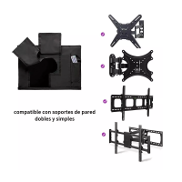 Foto 4 pulgar | Funda de Tv Exteriores 55-58 Eo Safe Imports Esi-16102-1 Negro