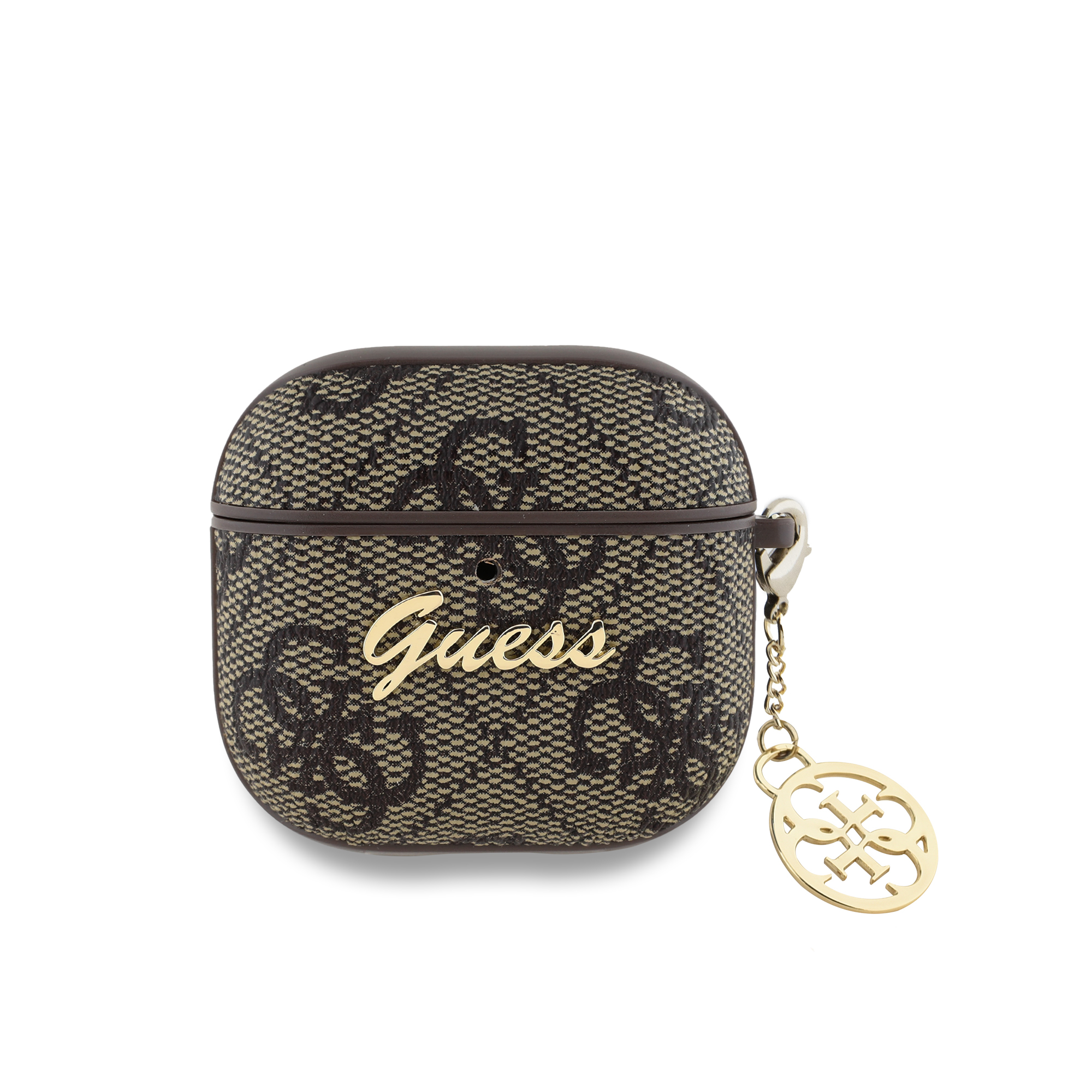Foto 2 pulgar | Funda Original Guess 4g Dije Airpods 4 Café