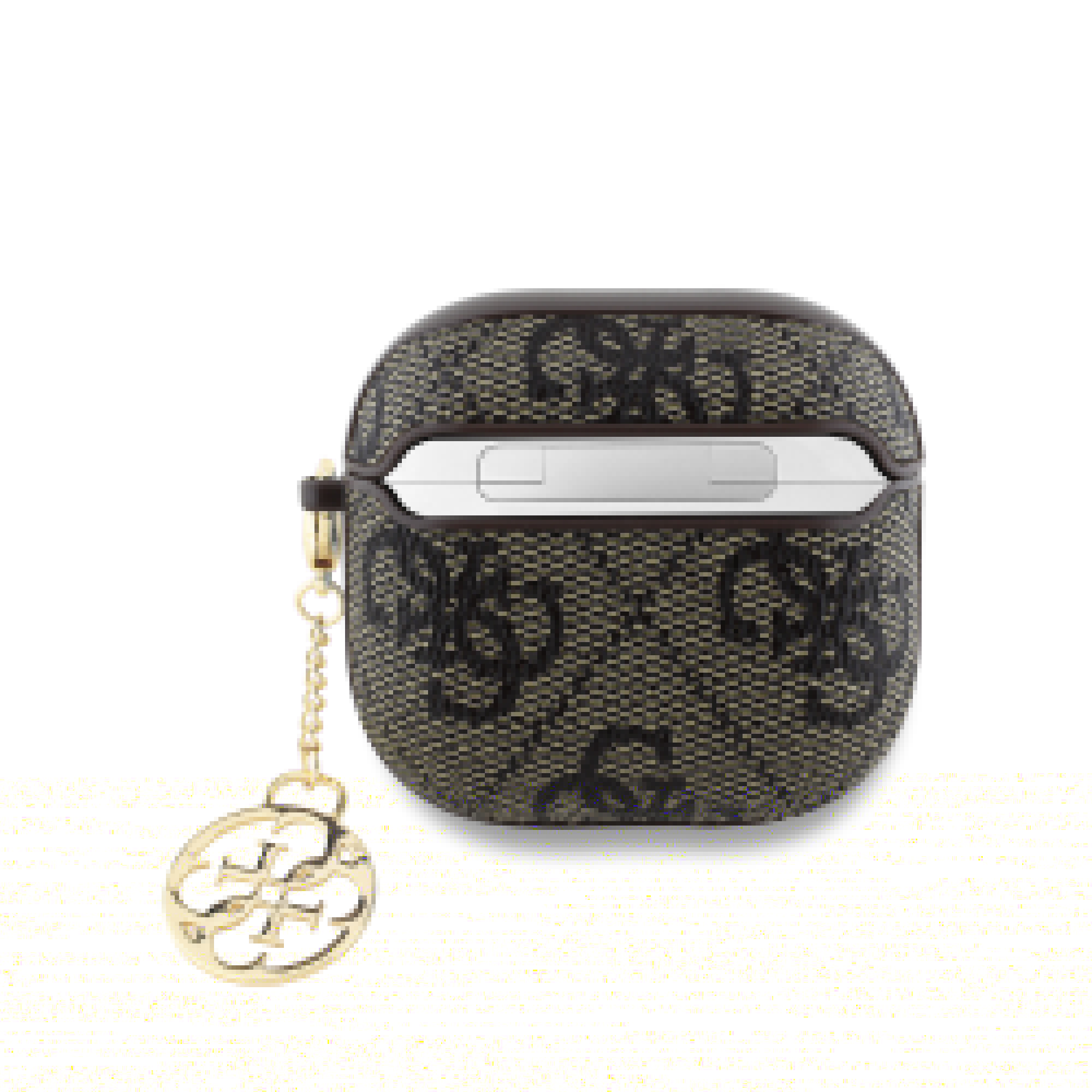 Foto 3 pulgar | Funda Original Guess 4g Dije Airpods 4 Café