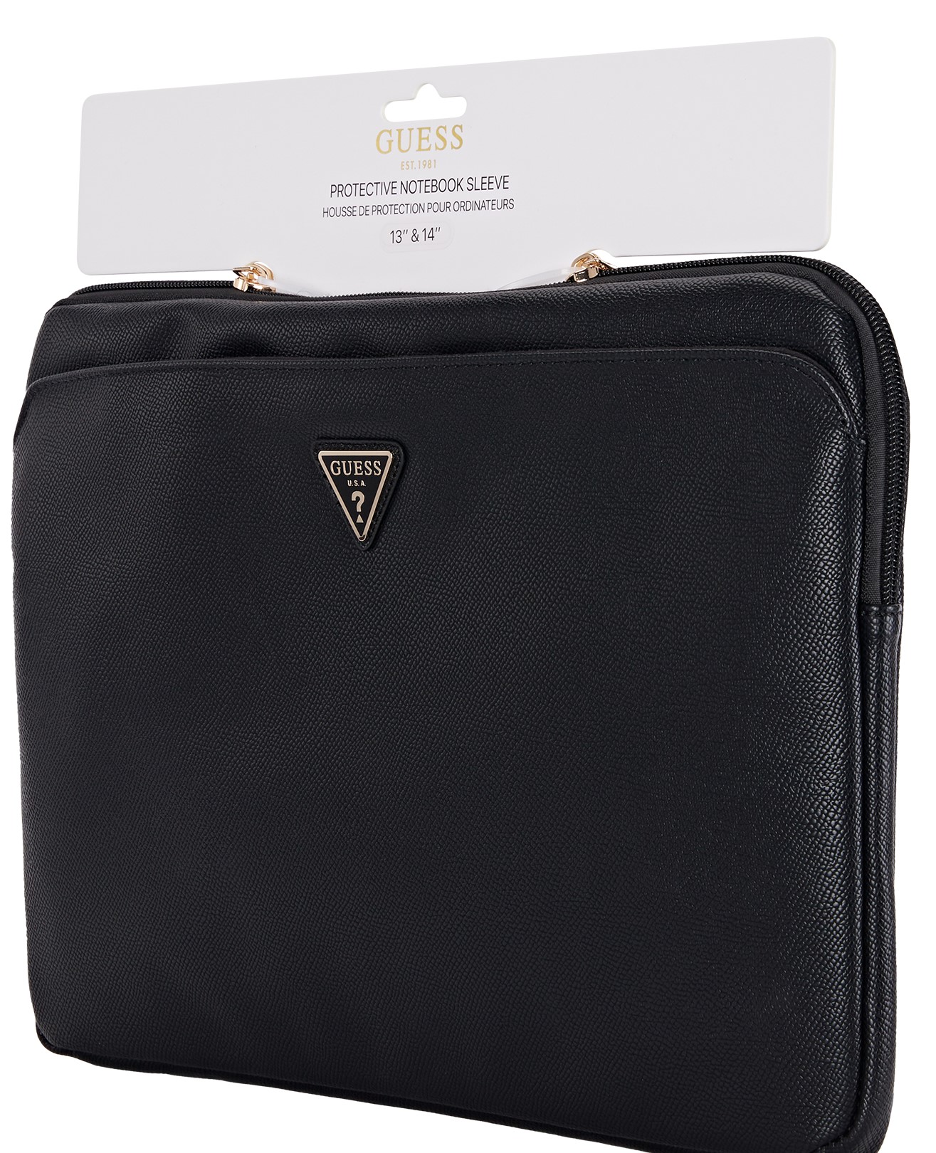 Foto 5 pulgar | Funda Original Guess Triángulo Laptop 14 Negro