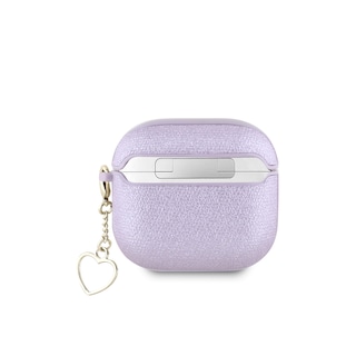 Foto 2 | Funda Original Guess Logo Metálico Airpods 4 Lila