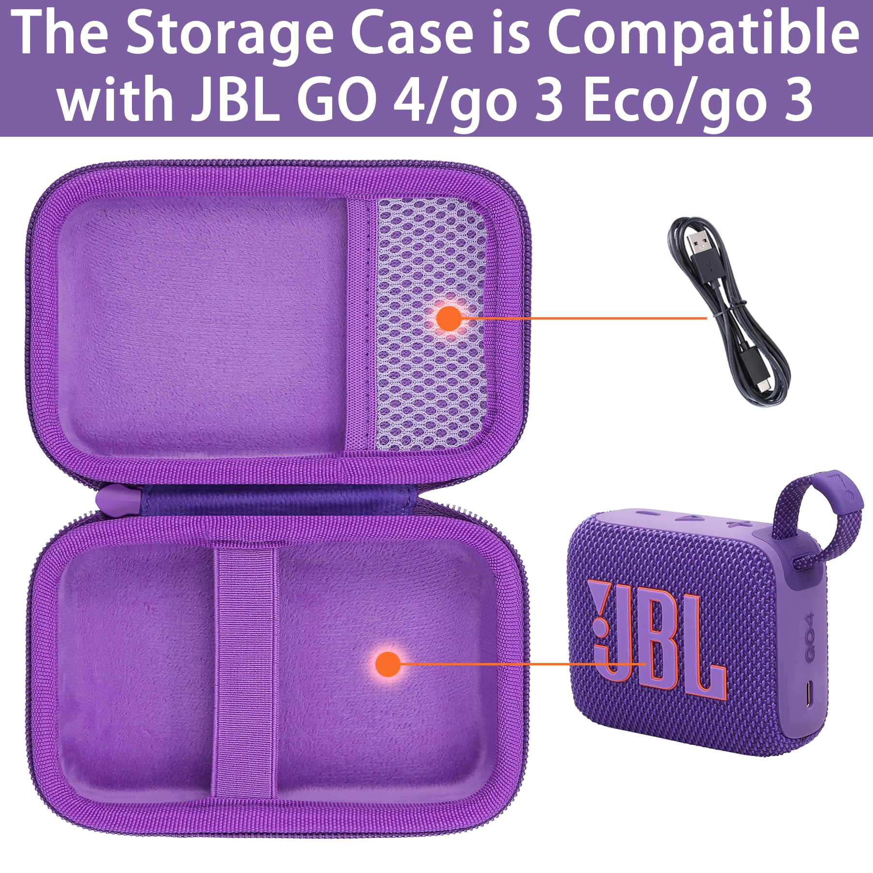 Foto 4 pulgar | Funda Rígida Para Altavoz Bluetooth Jbl Go 3/go 3 Eco/go 4 - Venta Internacional.