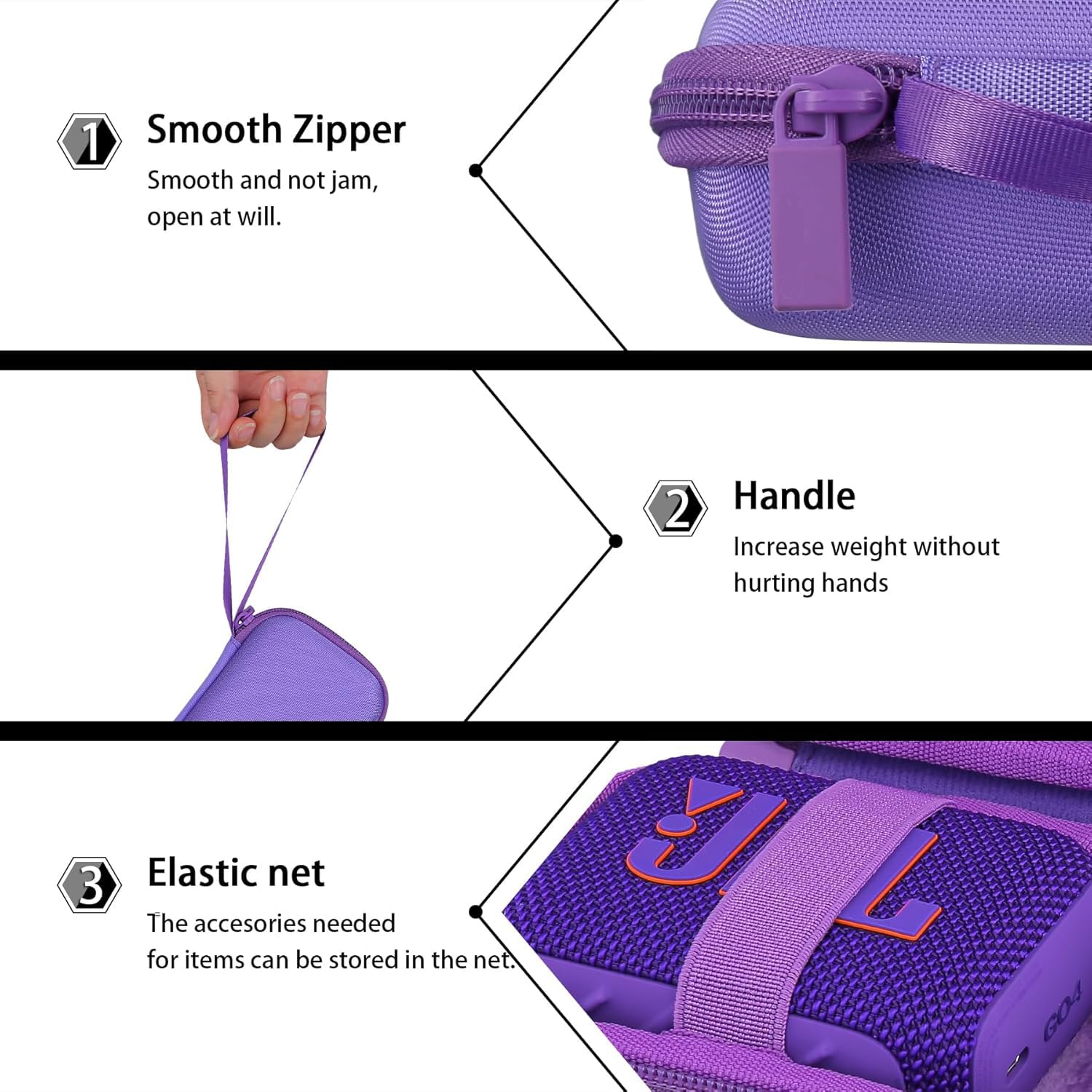 Foto 5 | Funda Rígida Para Altavoz Bluetooth Jbl Go 3/go 3 Eco/go 4 - Venta Internacional.