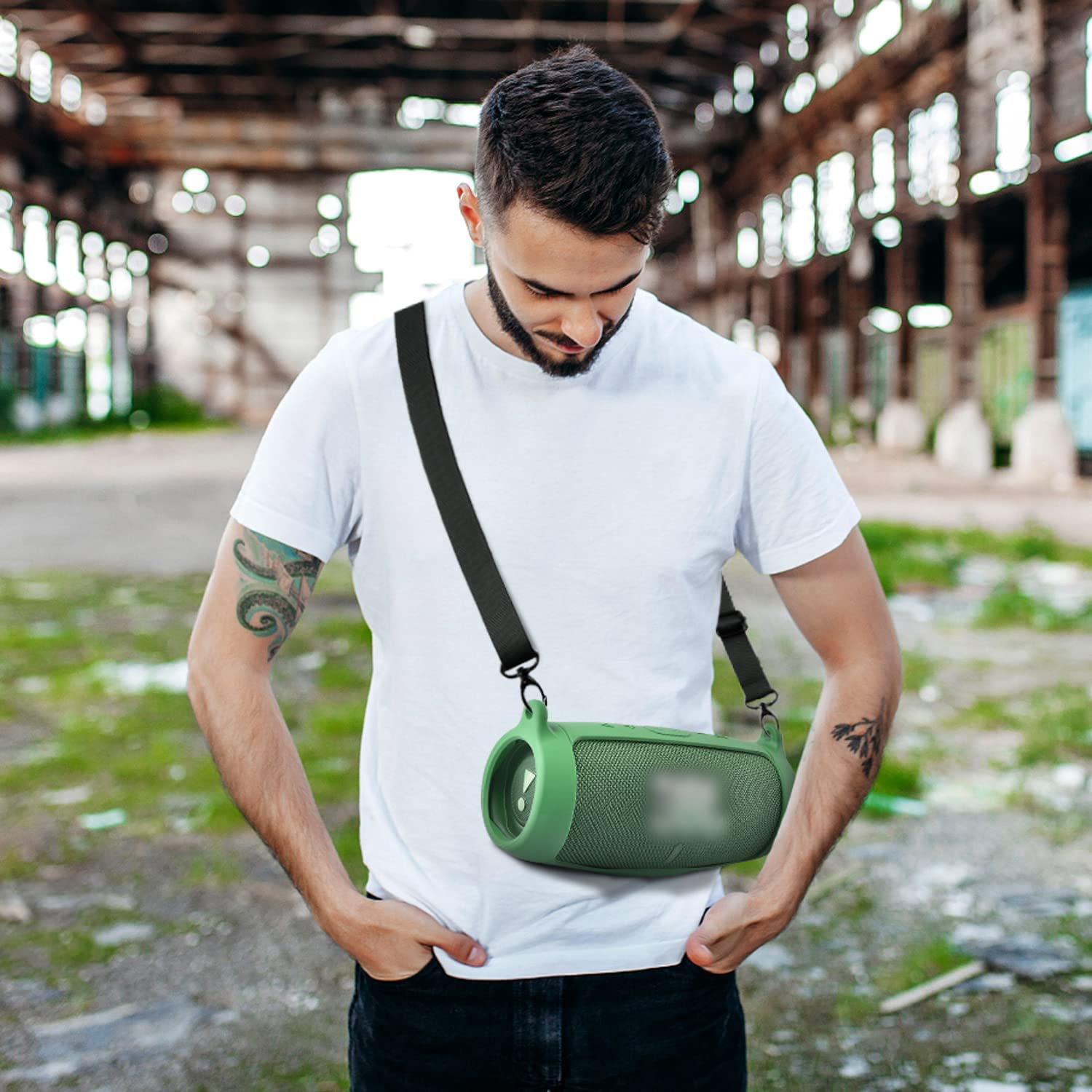Foto 7 pulgar | Funda De Silicona Para Altavoz Impermeable Jbl Charge 5  Color Verde - Venta Internacional.