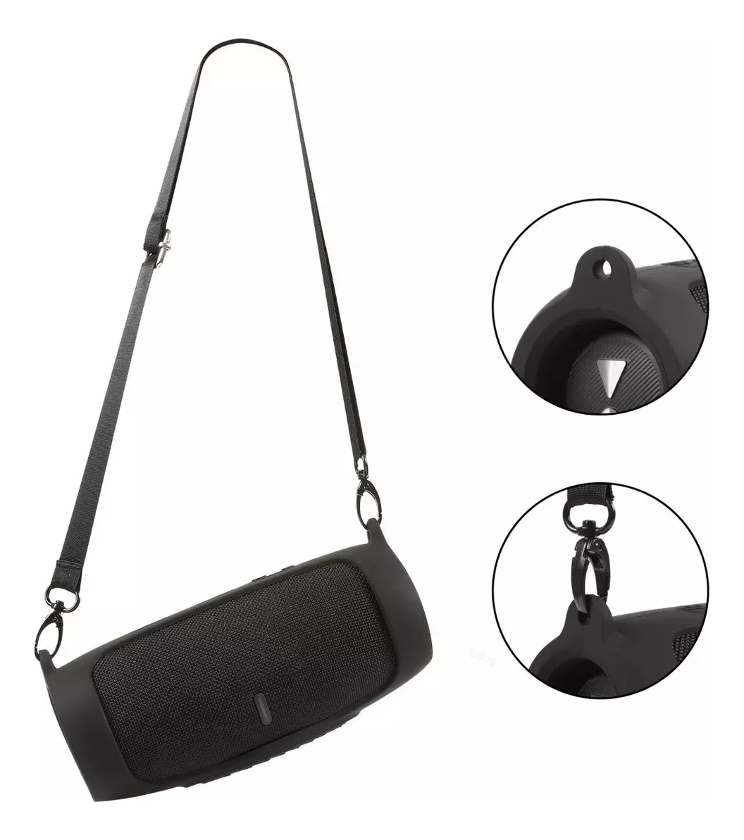 Foto 6 pulgar | Funda Belug de Silicona con Correa para Bocina JBL Charge 5 Negro