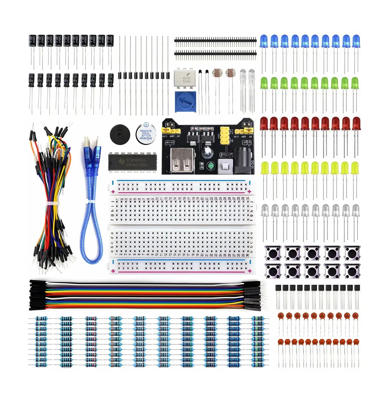 Foto 1 | Kit de Componentes Electrónicos Malubero Multicolor