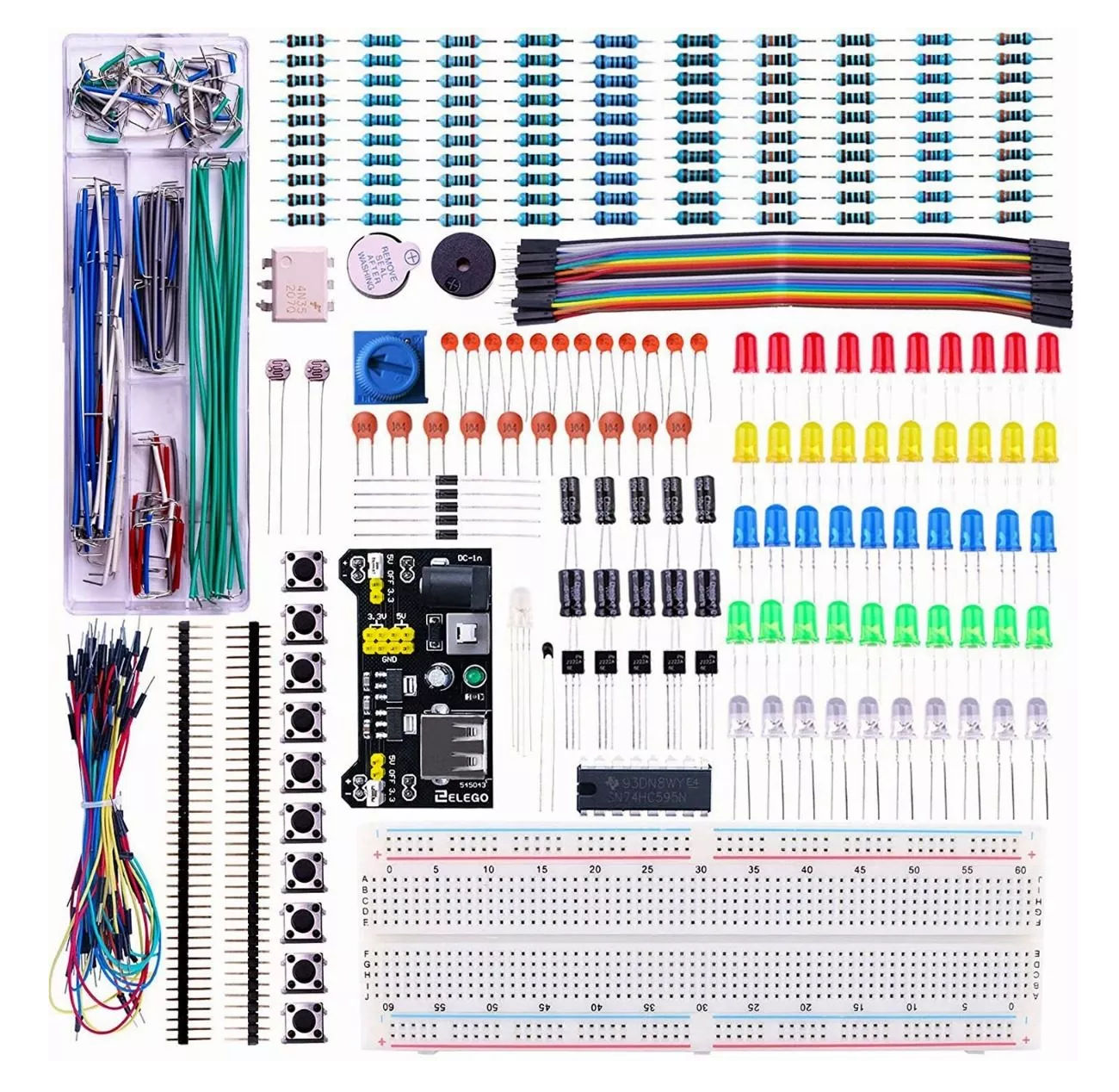 Foto 2 pulgar | Kit Componentes Electrónicos para Arduino Eo Safe Imports ESI-3760 Multicolor 394 Piezas