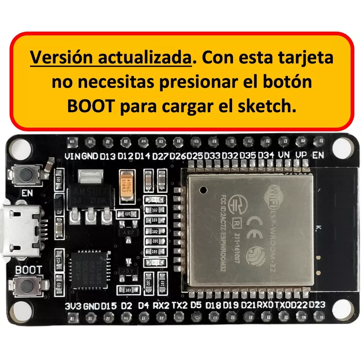 Foto 3 pulgar | Tarjeta ESP32 @ 240 Mhz Eo Safe Imports ESI-6477 Multicolor con Wifi y Bluetooth