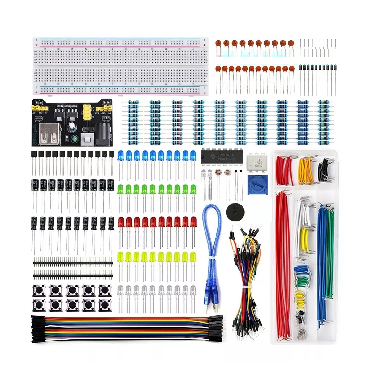 Foto 2 pulgar | Kit Componentes Electrónicos para Arduino Eo Safe Imports ESI-6475 Multicolor 400 Piezas