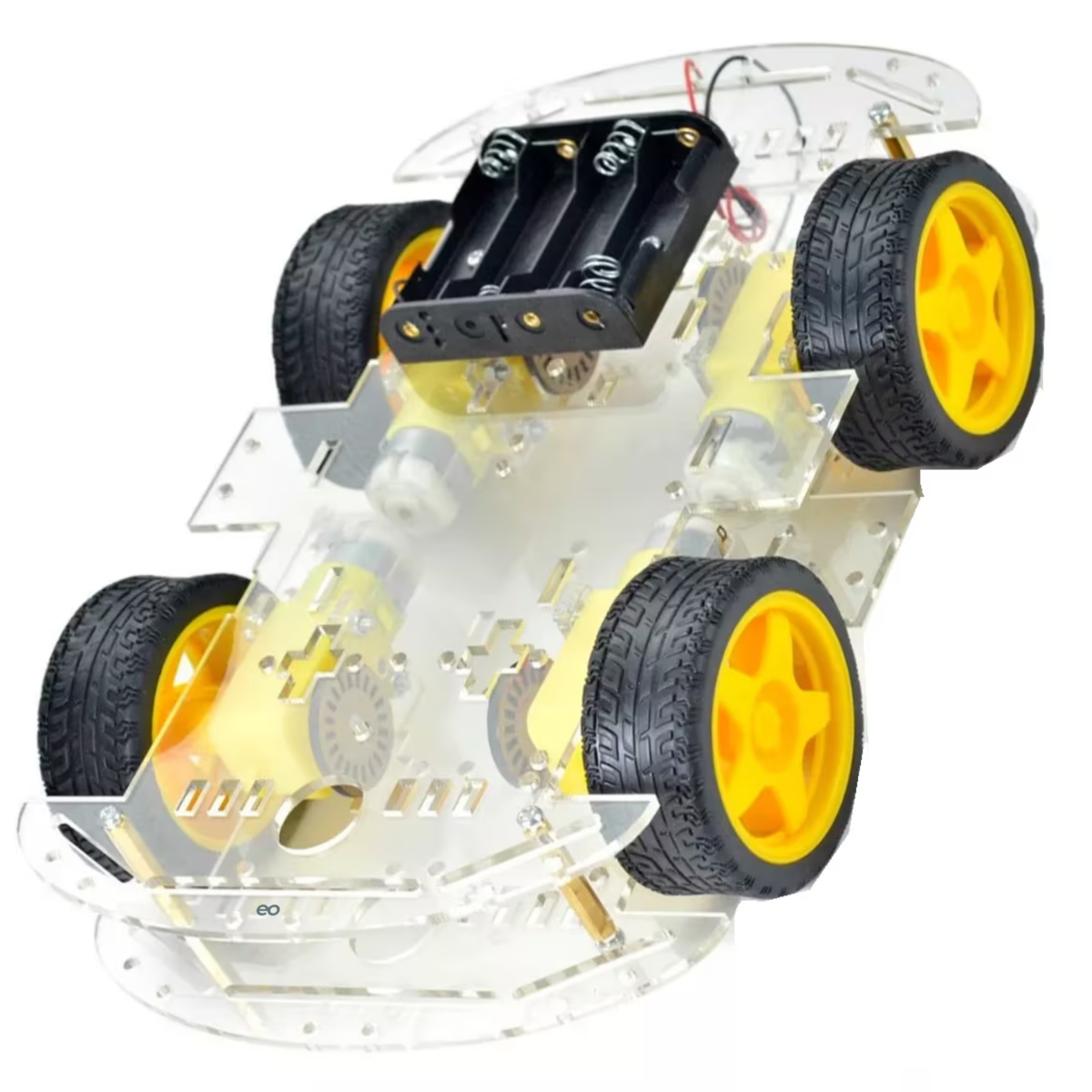 Chasis De Carro Kit Arduino, 4 Llantas Eo Safe Imports Esi-10752 Multicolor