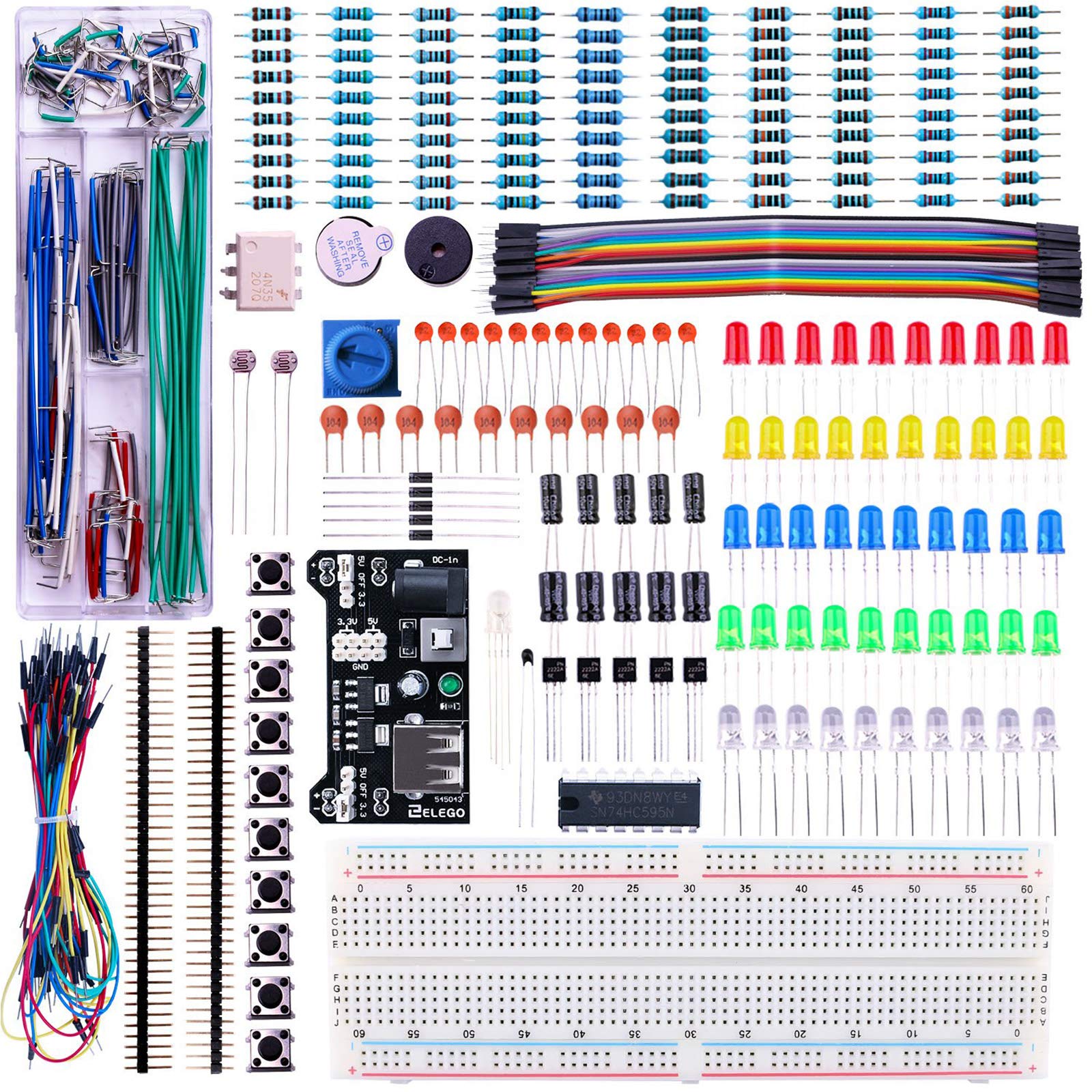 Foto 2 pulgar | Kit Electrónico De Diversión Elegoo Actualizado Con Fuente De Alimentación Arduino - Venta Internacional.