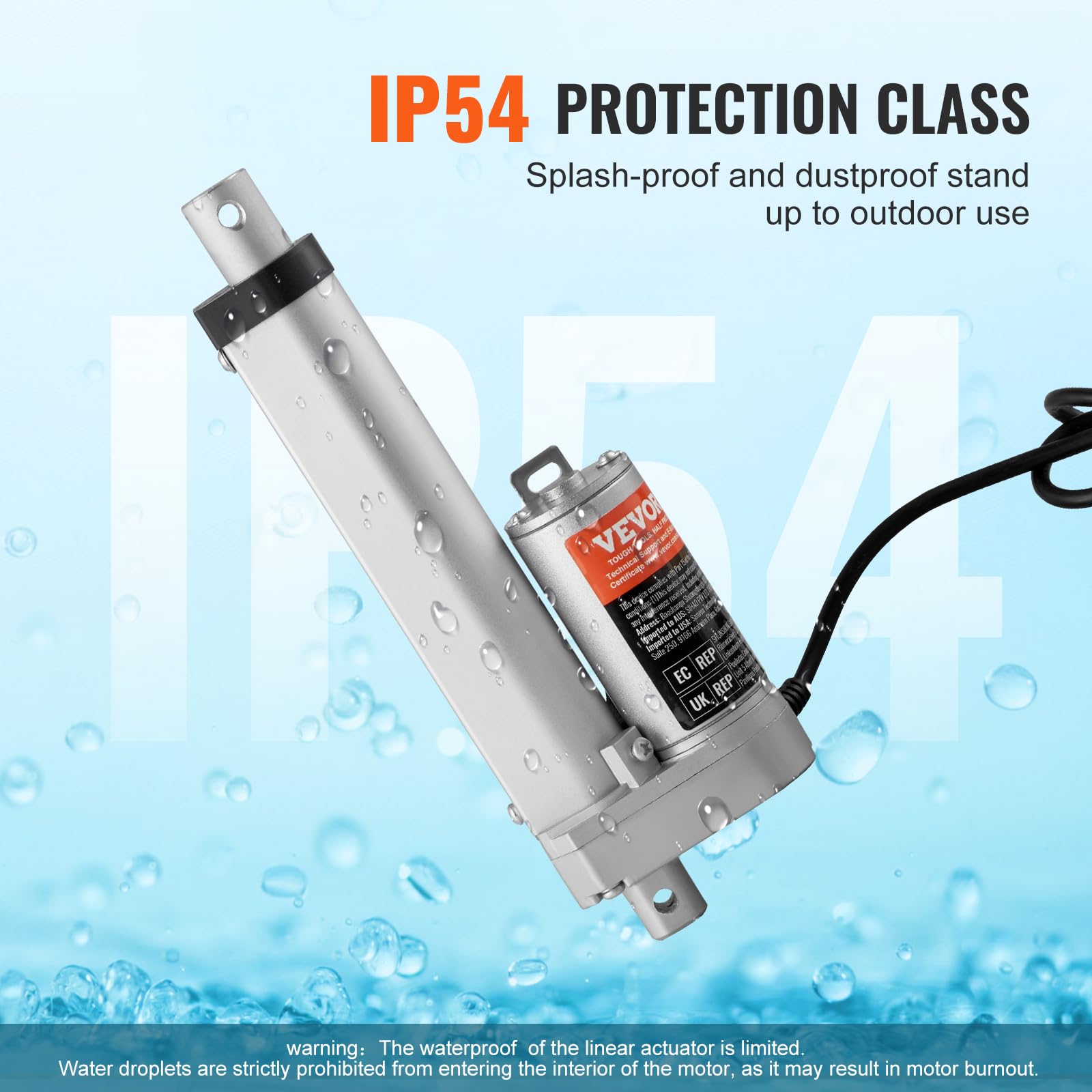 Foto 5 pulgar | Actuador Lineal Vevor 12v 100mm Carrera 1500n Carga Ip54 - Venta Internacional.